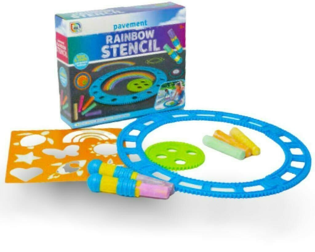 Beclen Harp Spiral Art Rainbow Stencil Spirograph Shape & Pattern Kids Drawing Art Craft Set