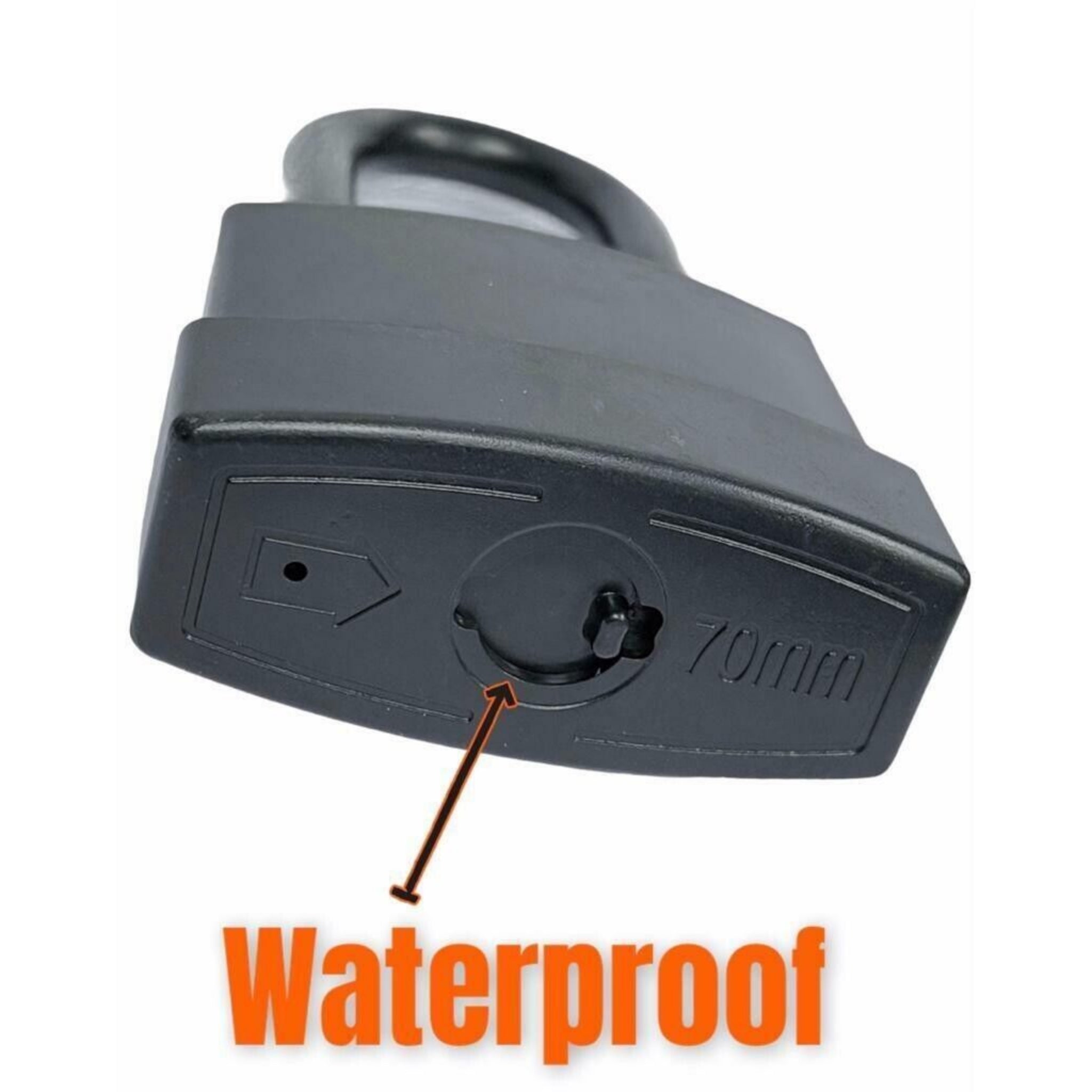 Beclen Harp Heavy Duty WATERPROOF 55MM Long Laminate Shackle GARDEN SECURITY PADLOCK + 2 Key