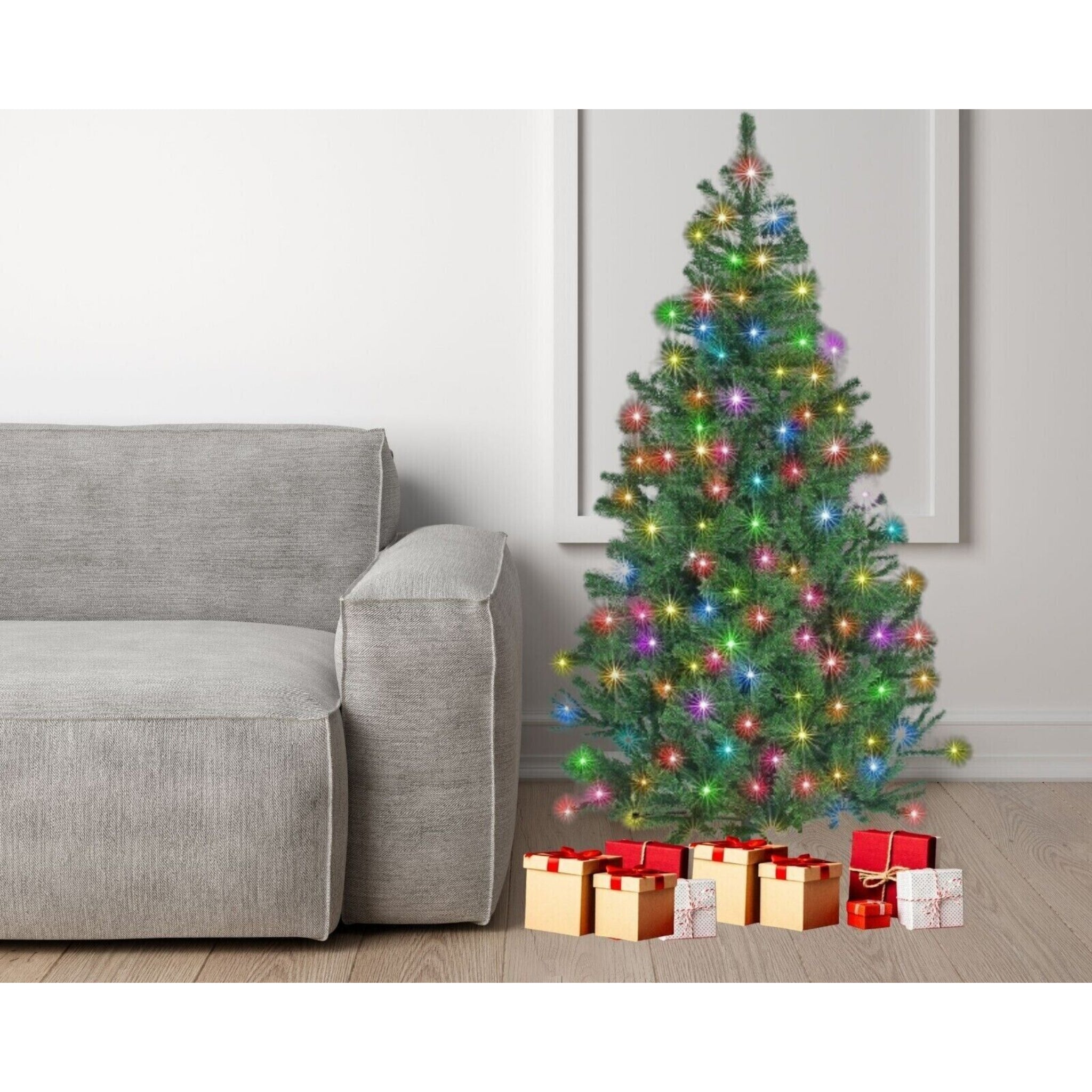 Beclen Harp 5FT Christmas/Xmas Tree Pre Lit Fiber Optic LED Lights Star 180 Tips And 180 LEDs-Perfect Christmas/Xmas Decoration