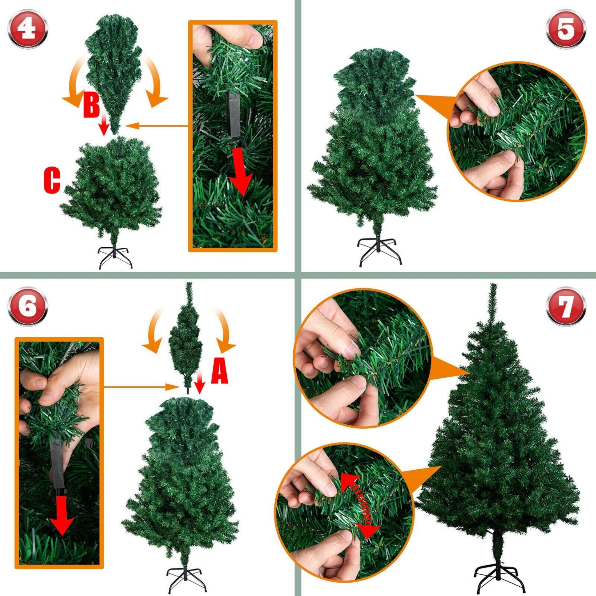 Beclen Harp 5FT Christmas/Xmas Tree Pre Lit Fiber Optic LED Lights Star 180 Tips And 180 LEDs-Perfect Christmas/Xmas Decoration