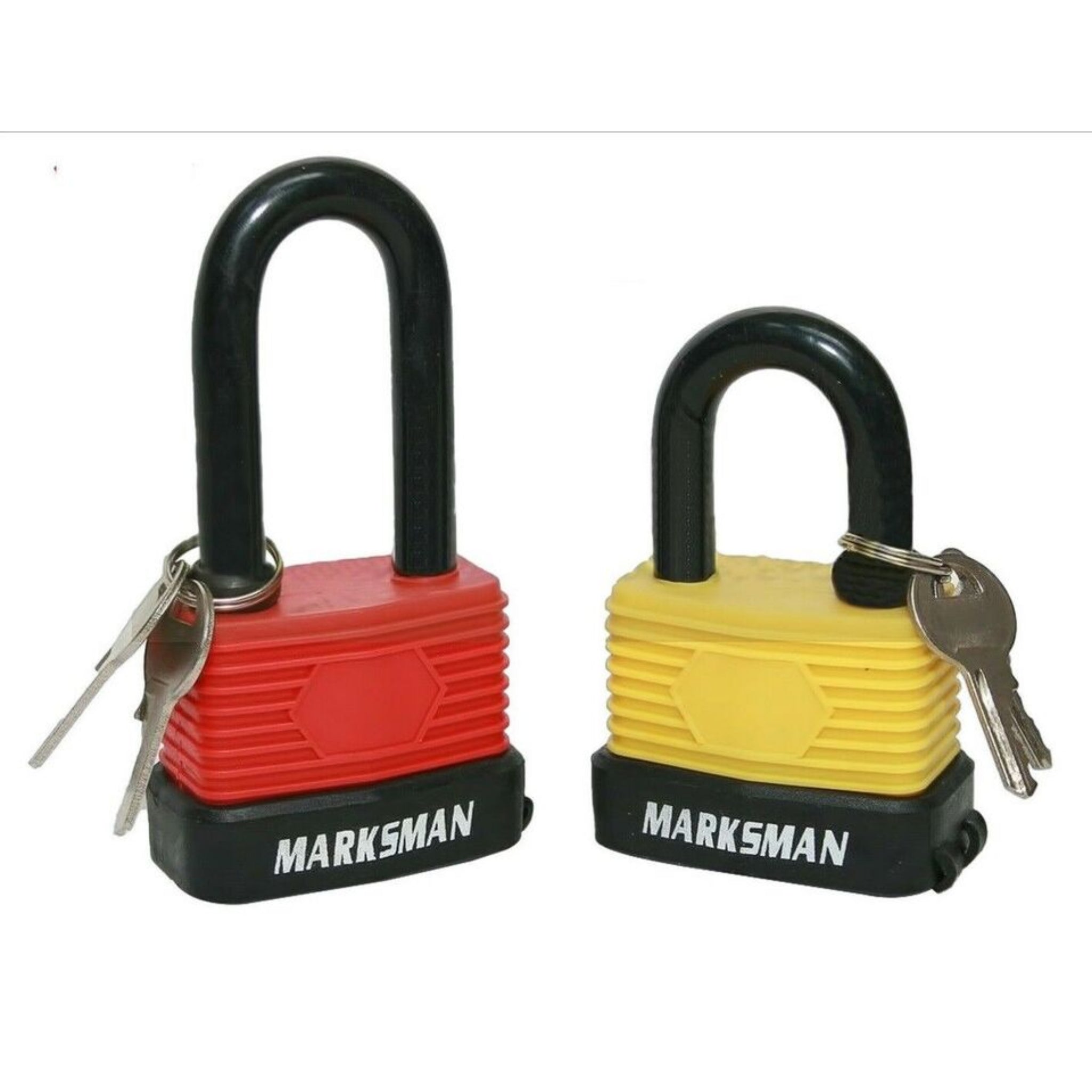 Beclen Harp 50MM LONG & SHORT SHACKLE WEATHER PROOF LAMINATED LOCK STEEL PADLOCK WITH 2 KEY