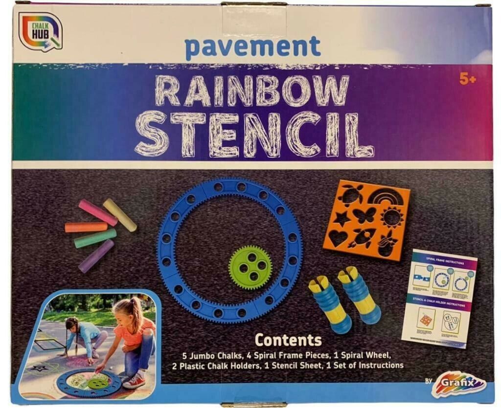 Beclen Harp Spiral Art Rainbow Stencil Spirograph Shape & Pattern Kids Drawing Art Craft Set