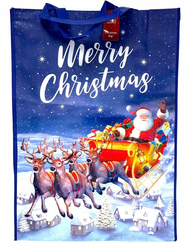 Beclen Harp Super Jumbo Christmas Non Woven Santa Sack Vintage Gift Bag 68x48cm Xmas -2 Pack