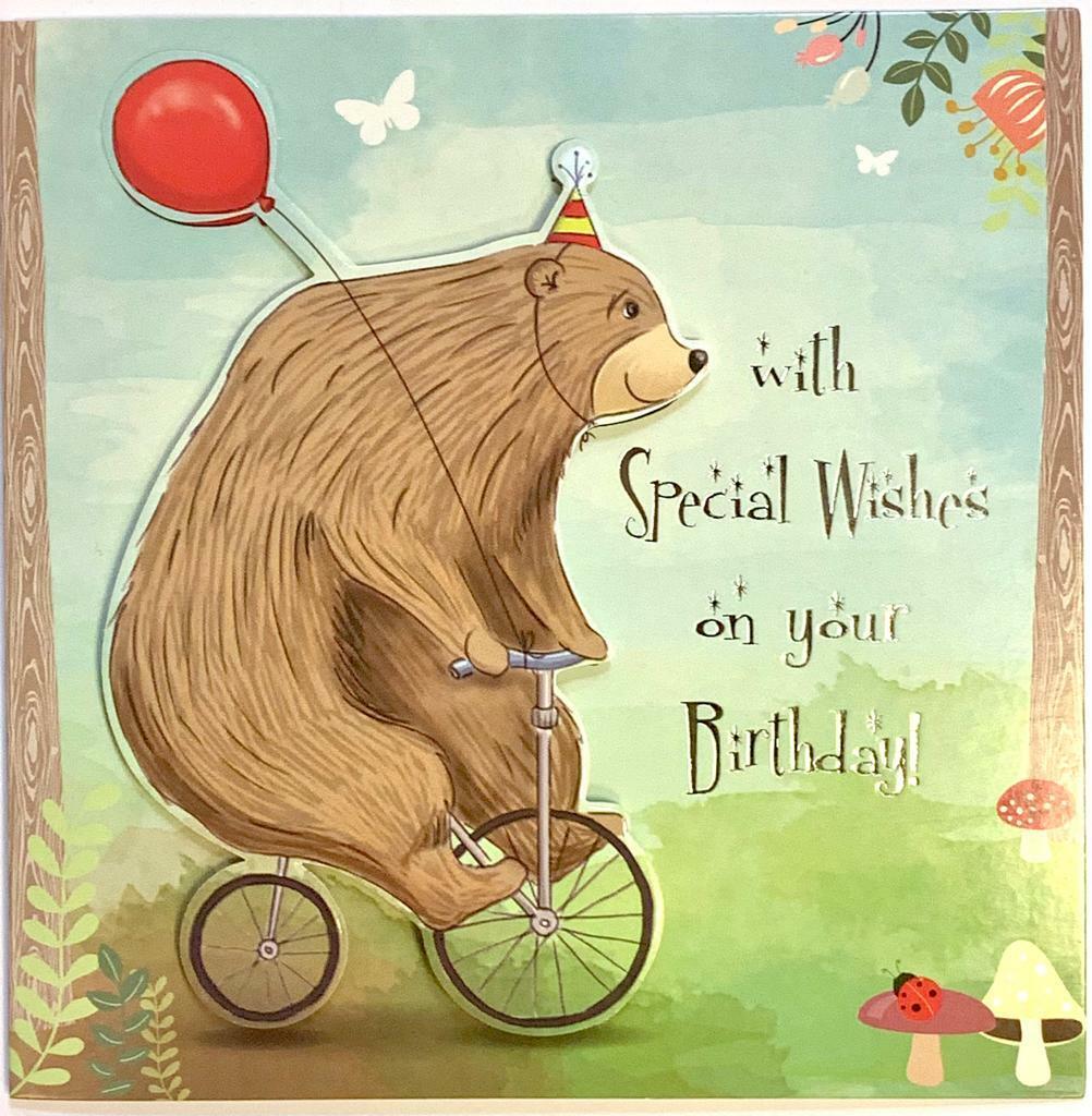 Beclen Harp Multi Pack x 5 Mixed Assorted Just To Say Hand Made Lux Teddy Bear Birthday Card