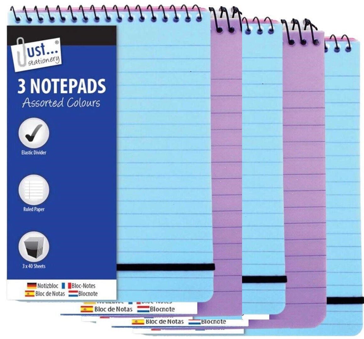 Beclen Harp 6 Neon Plastic Cover 100x150mm Note Pads/Notebooks With Elastic Strap Spiral Bound-Perfect