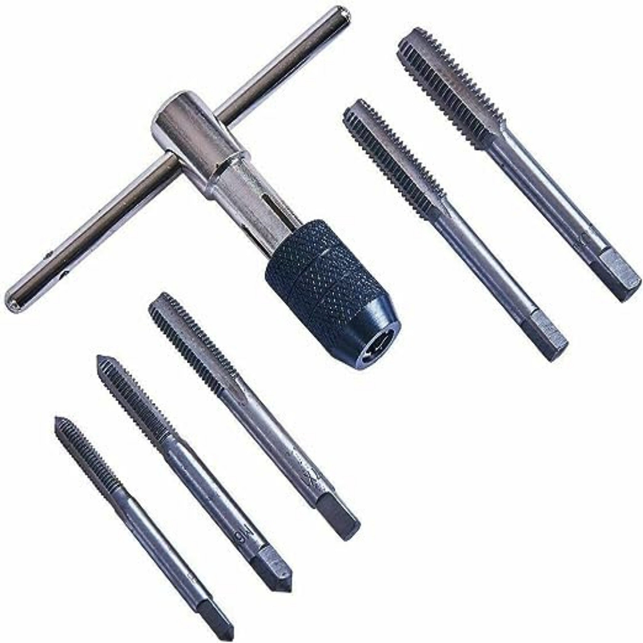 Beclen Harp 6pc Tap Wrench & Chuck Set Tool Steel T-Handle Metric M6 M7 M8 M10 M12
