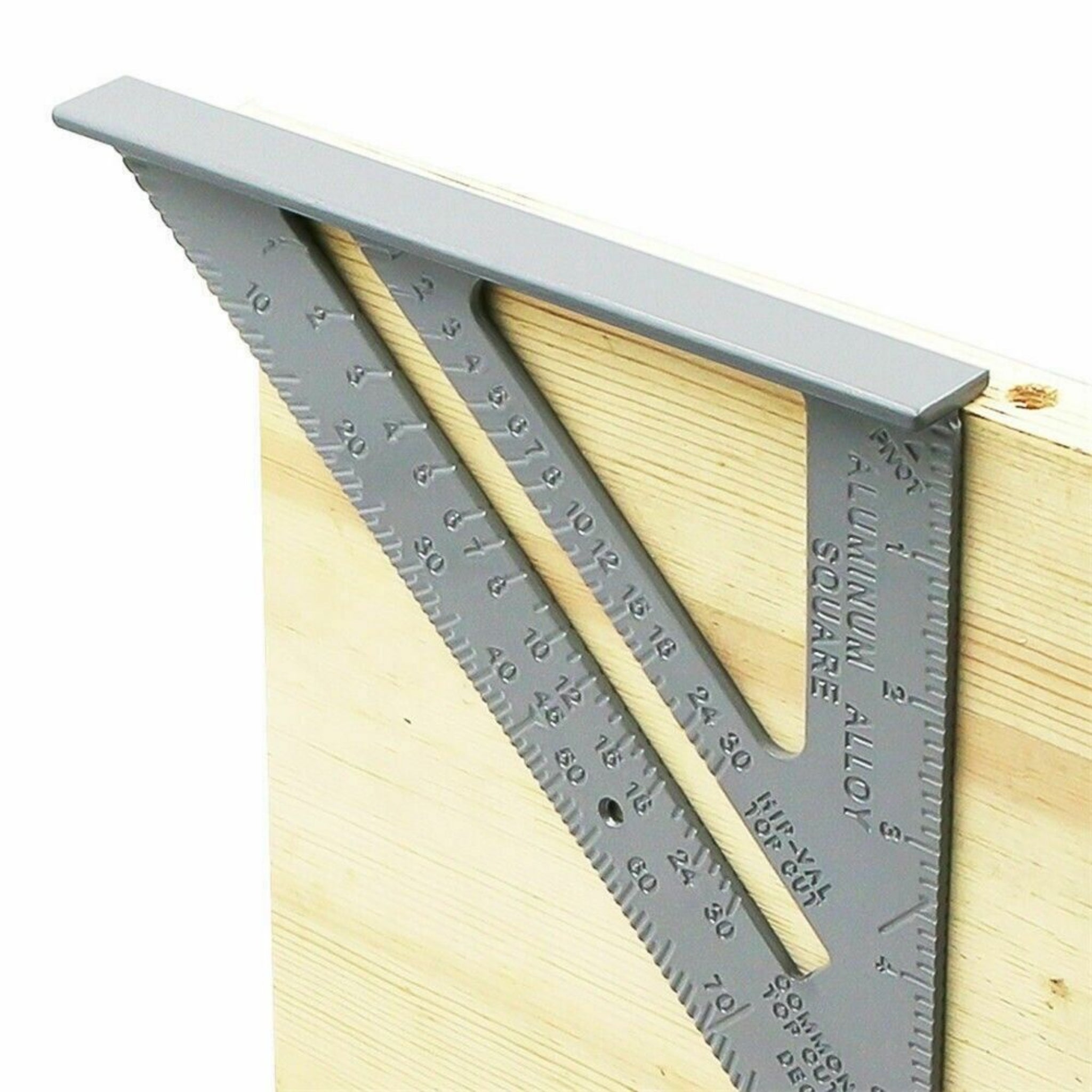 Beclen Harp 6'' New Aluminum Speed Square Roofing Rafter Triangle Angle Guide Carpenters Wood Working Alloy Tool+12 Carpenters Pencils