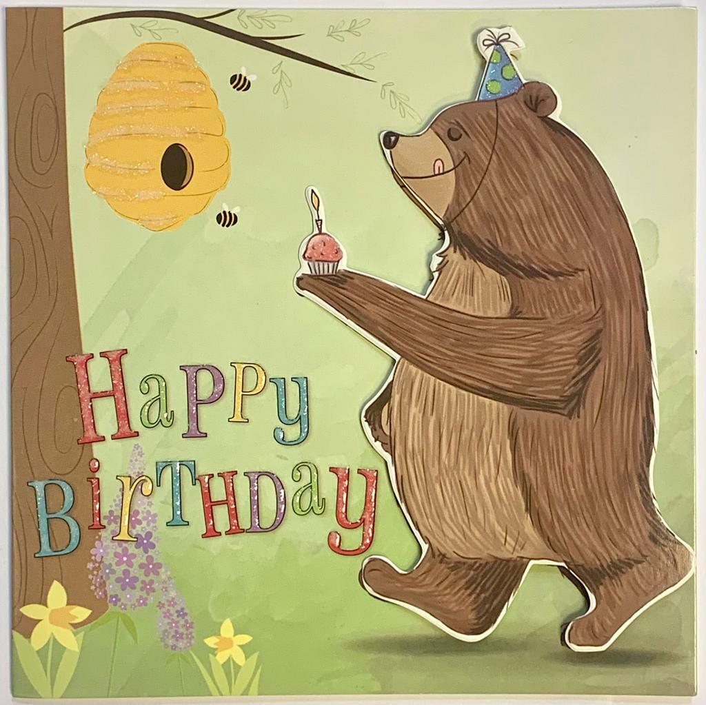 Beclen Harp Multi Pack x 5 Mixed Assorted Just To Say Hand Made Lux Teddy Bear Birthday Card