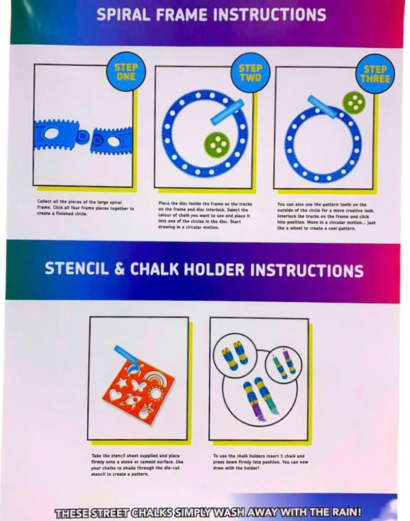 Beclen Harp Spiral Art Rainbow Stencil Spirograph Shape & Pattern Kids Drawing Art Craft Set