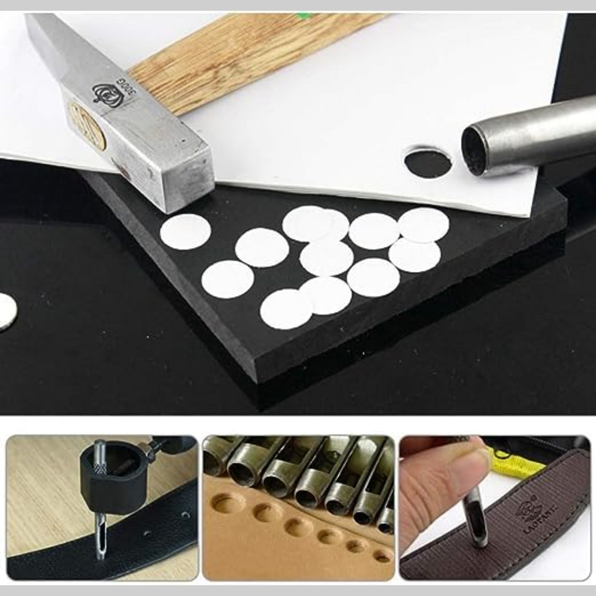 Beclen Harp New 9Pc Hollow Punch Set Hole Cutter Puncher Tool Gasket Vinyl Craft Leather