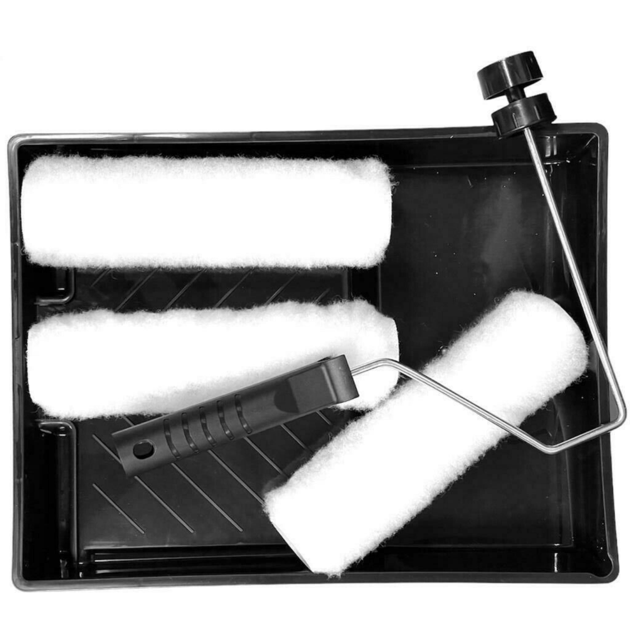 Beclen Harp 9'' Paint Roller With 3 Sleeves Complete Decorating Roller Tray Kit-Perfect DIY Painting Tool Kit