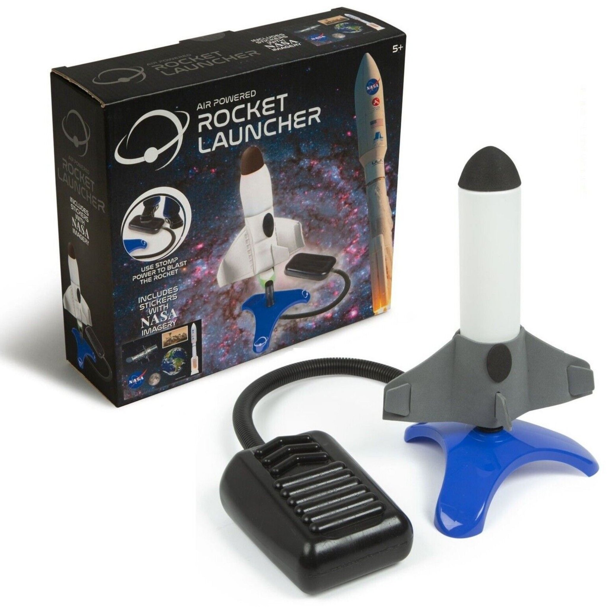 Beclen Harp NASA Sticker Air Powered Stomped Rocket Launcher Fun And Educational Toy Set For Kids-Perfect Gift For Christmas/Xmas