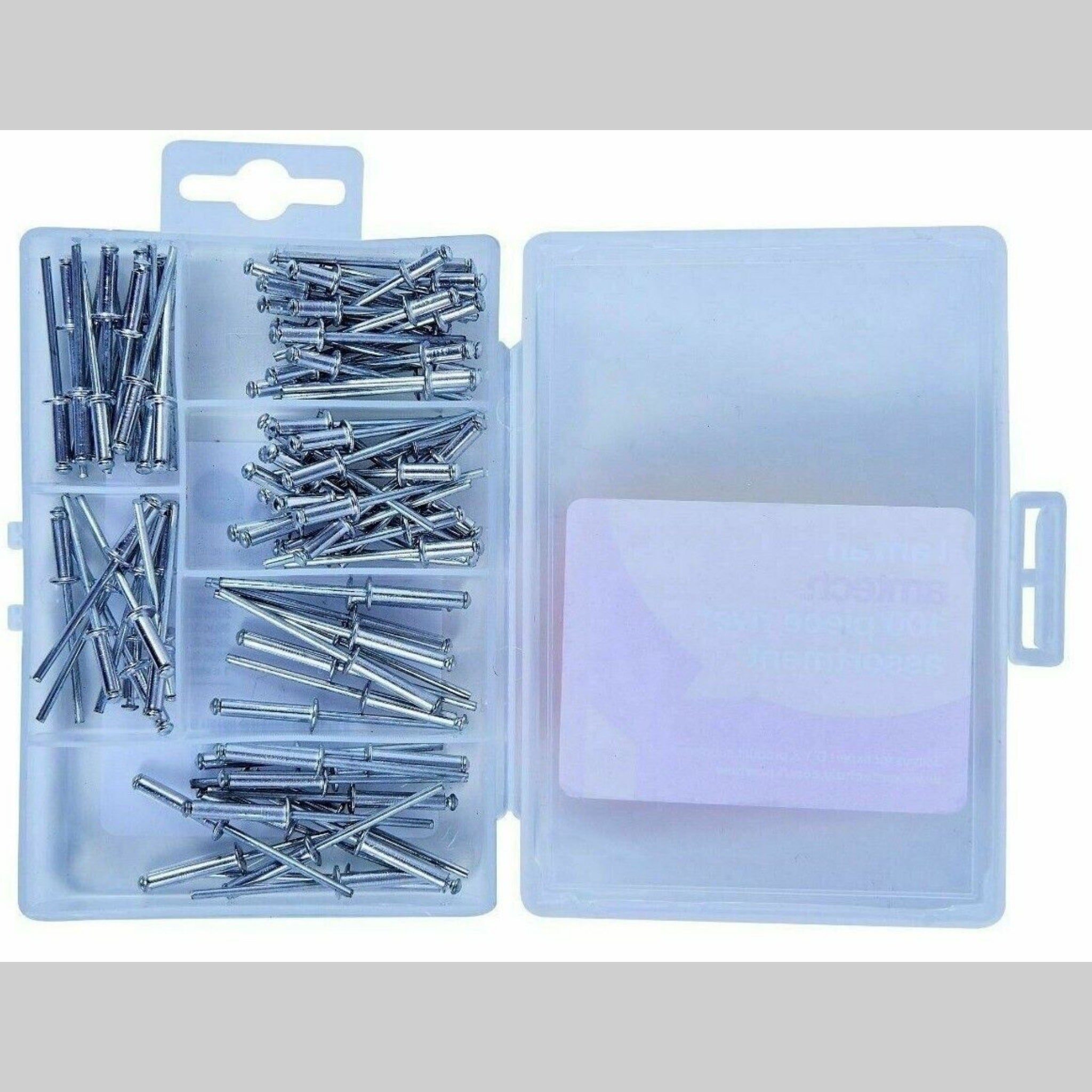 Beclen Harp 100pc Assorted Sized Rivets Hand Air Pop Blind Head Steel Shank Aluminium