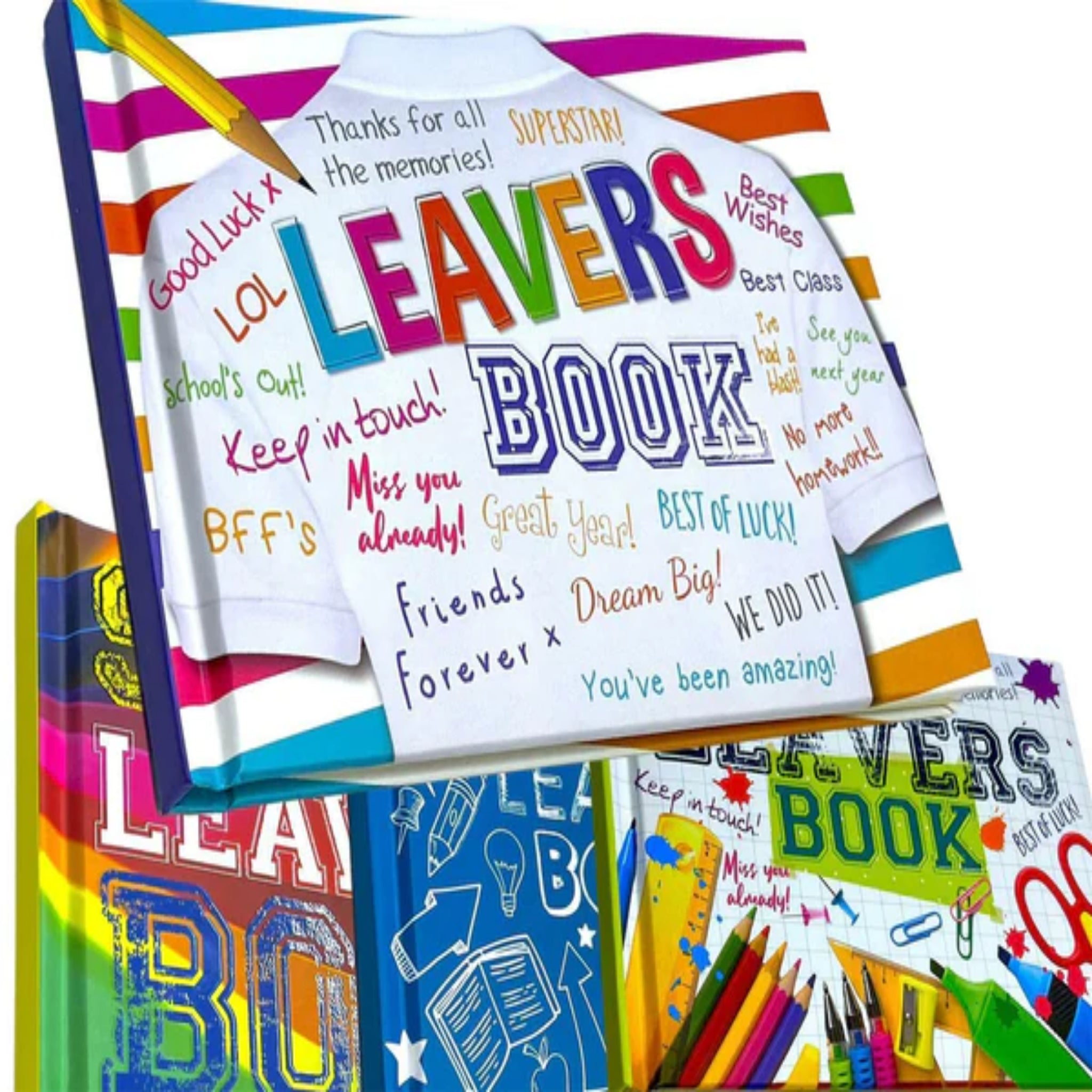 Beclen Harp 12 Pack Leavers Book School College Autograph Book Hard Backed Padded Cover Bulk