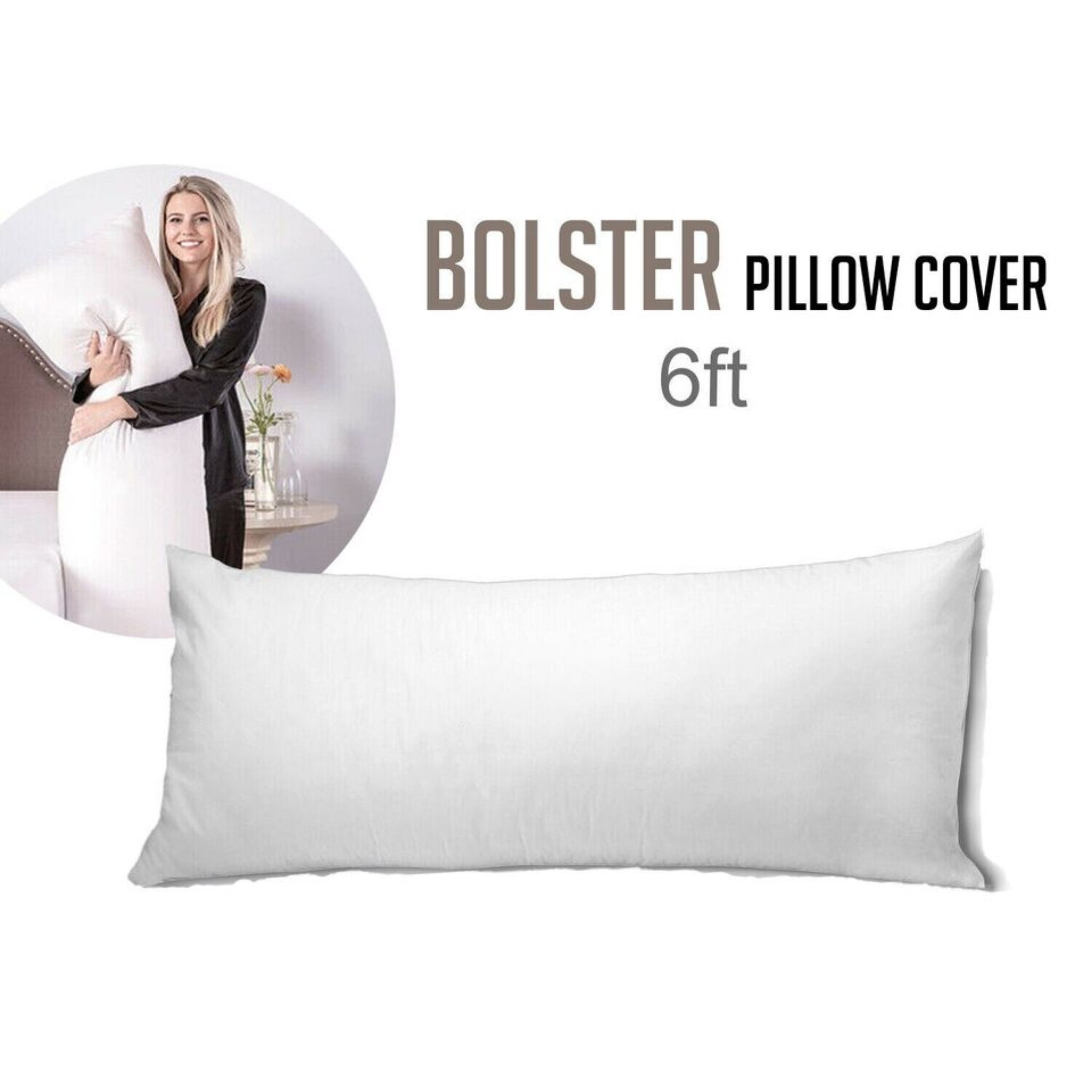 Beclen Harp Luxury Orthopaedic Bolster Pillow Case Cover Nursing Pregnancy Long Pillowcases