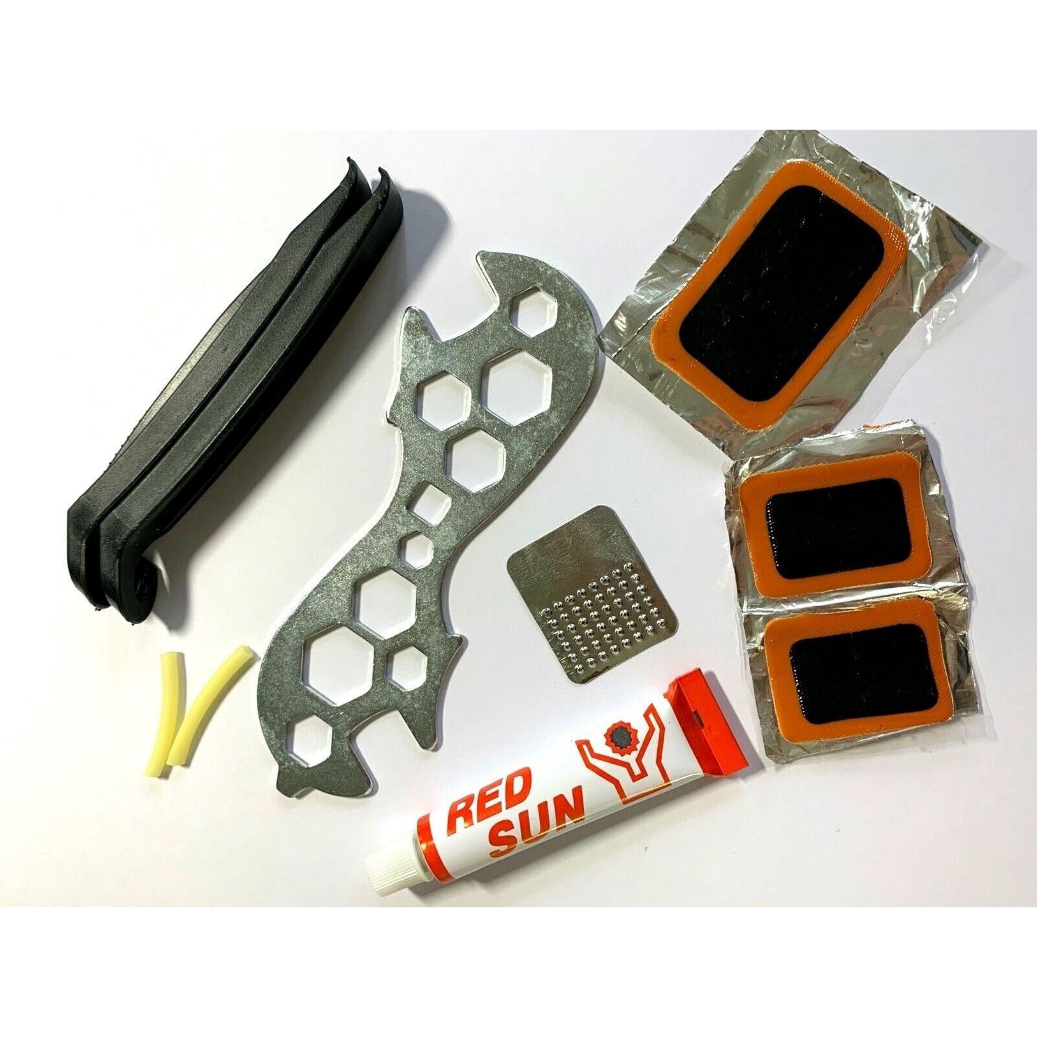 Beclen Harp 10pc Bicycle/Bike/Cycle Puncture Repair Portable Tool Kit Including Inner Tube Patch And Glue