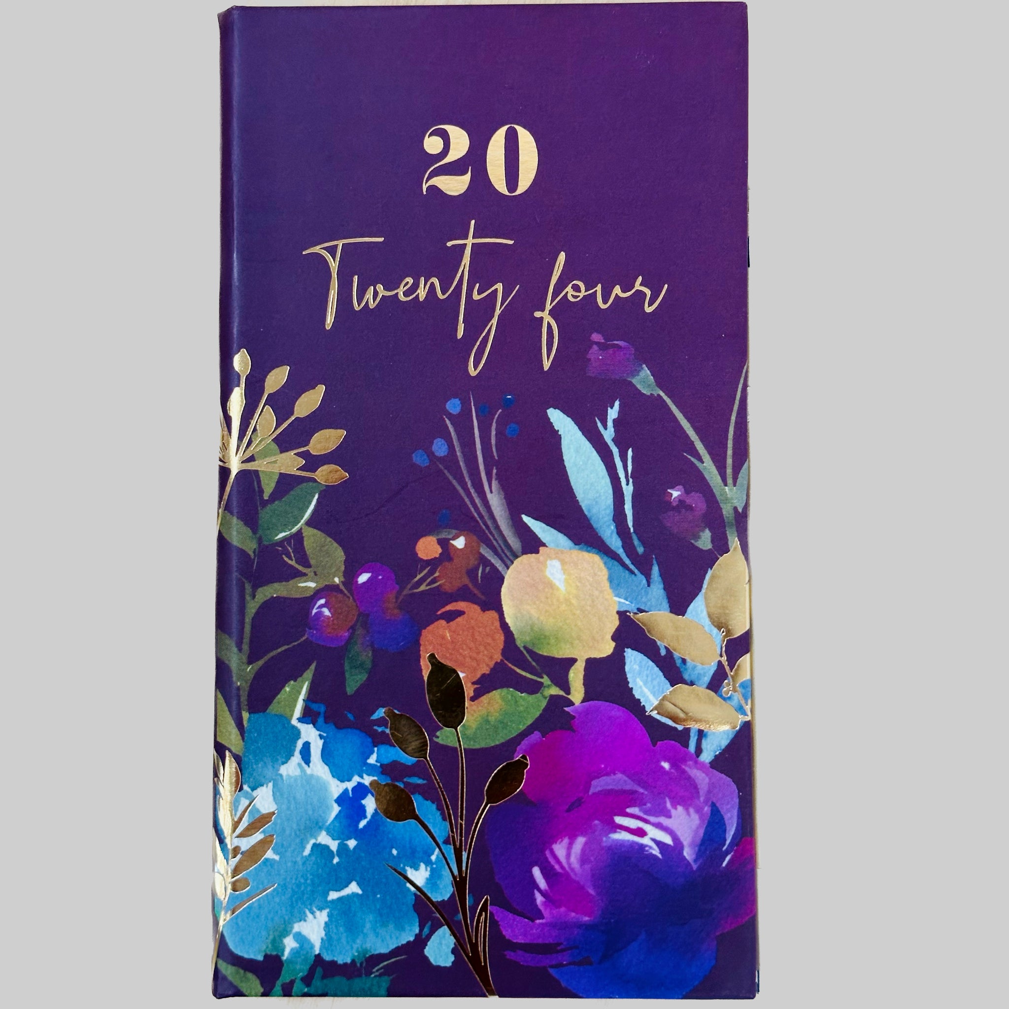 Beclen Harp 2024 Week To View/WTV Personal Executive Cute Botanical Slimline/Pocket/Easy To Go Diary