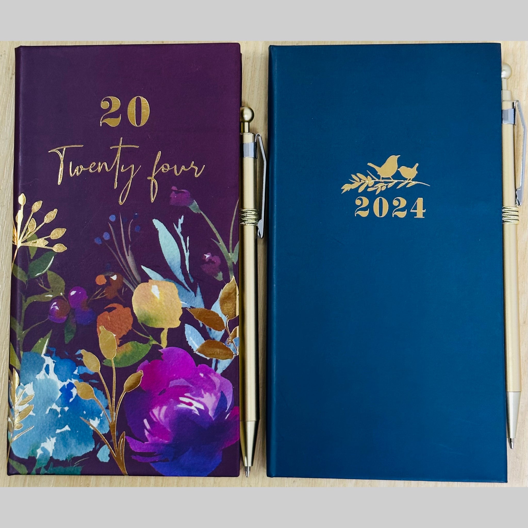 Beclen Harp 2024 Week To View/WTV Personal Executive Cute Botanical Slimline/Pocket/Easy To Go Diary