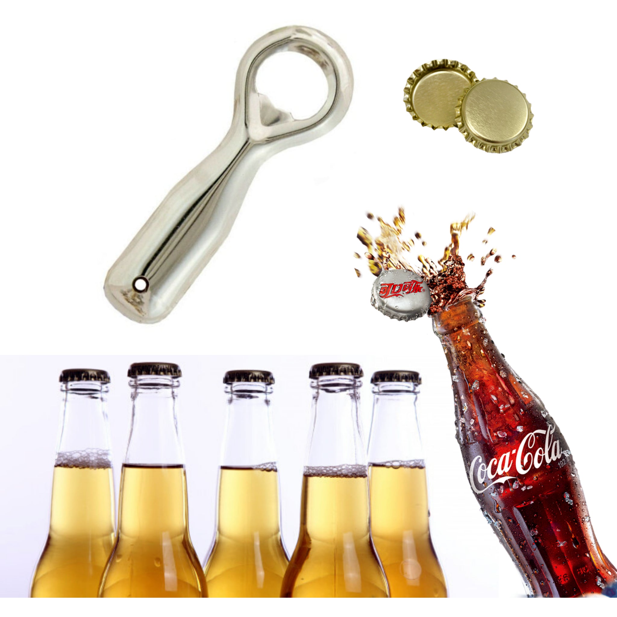 Beclen Harp Stainless Steel Handheld Bottle Opener-Perfect Companion For Waiter And Useful Bar/Kitchen Tool