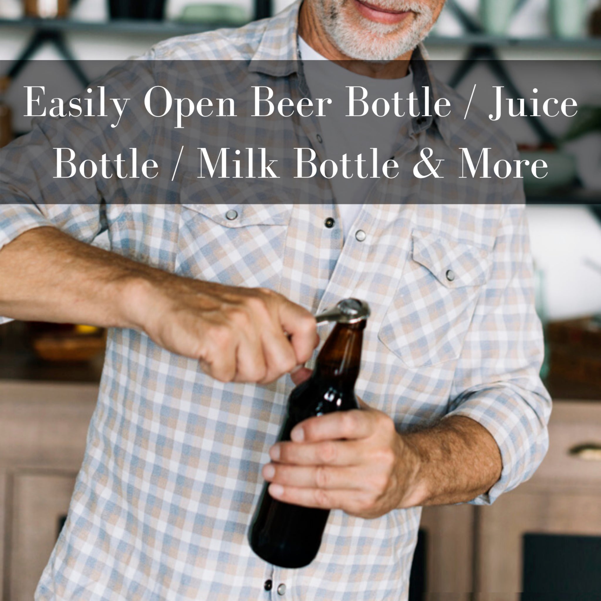 Beclen Harp Stainless Steel Handheld Bottle Opener-Perfect Companion For Waiter And Useful Bar/Kitchen Tool