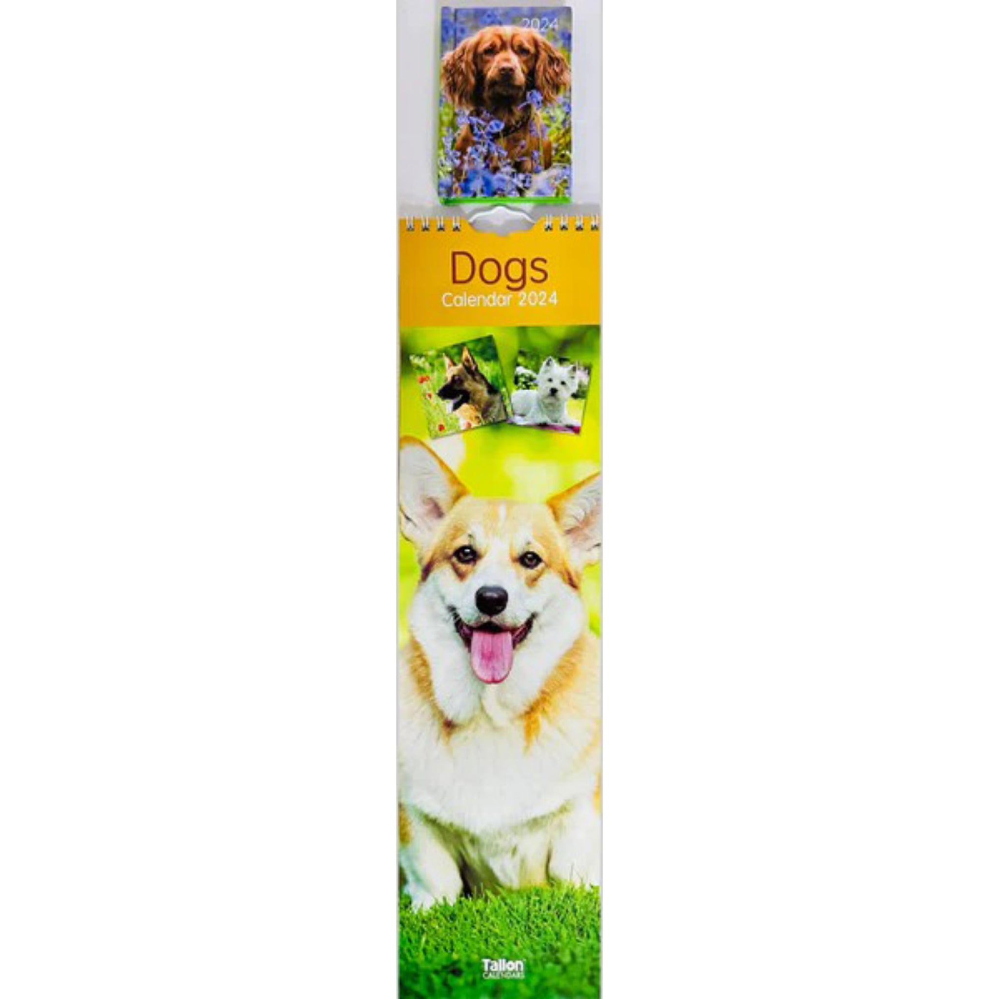 Beclen Harp 2024 Slim wall Calendar Month to View Home office School Calendar With Daily Notes & Pocket Diary/ Spiral Bound Hanging Wall Calendar Cats Dogs Puppies Kittens