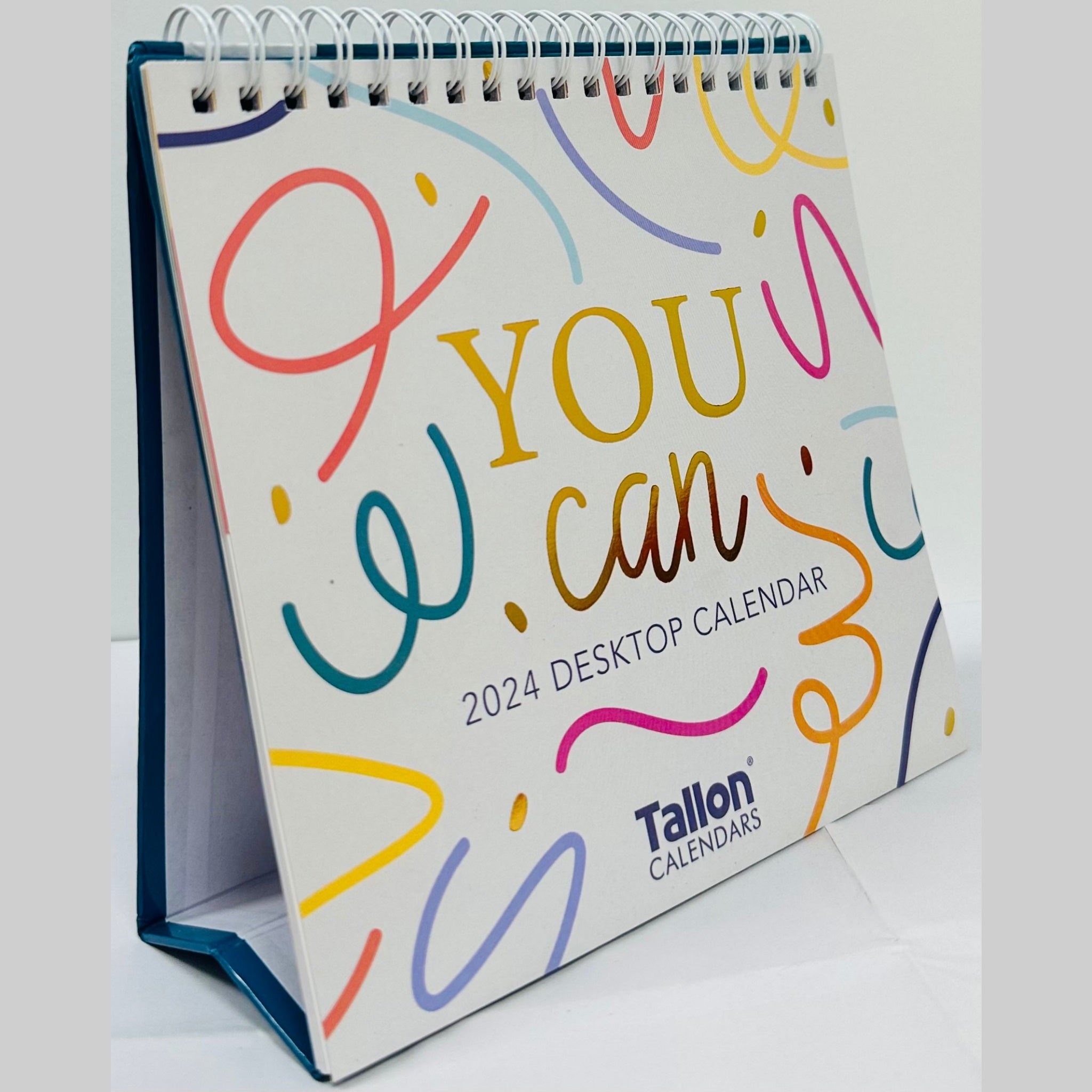 Beclen Harp 2024 Month to View Flip Over Desk Top Calendar Positive Thoughts Quotes Home Office Work Top Planner