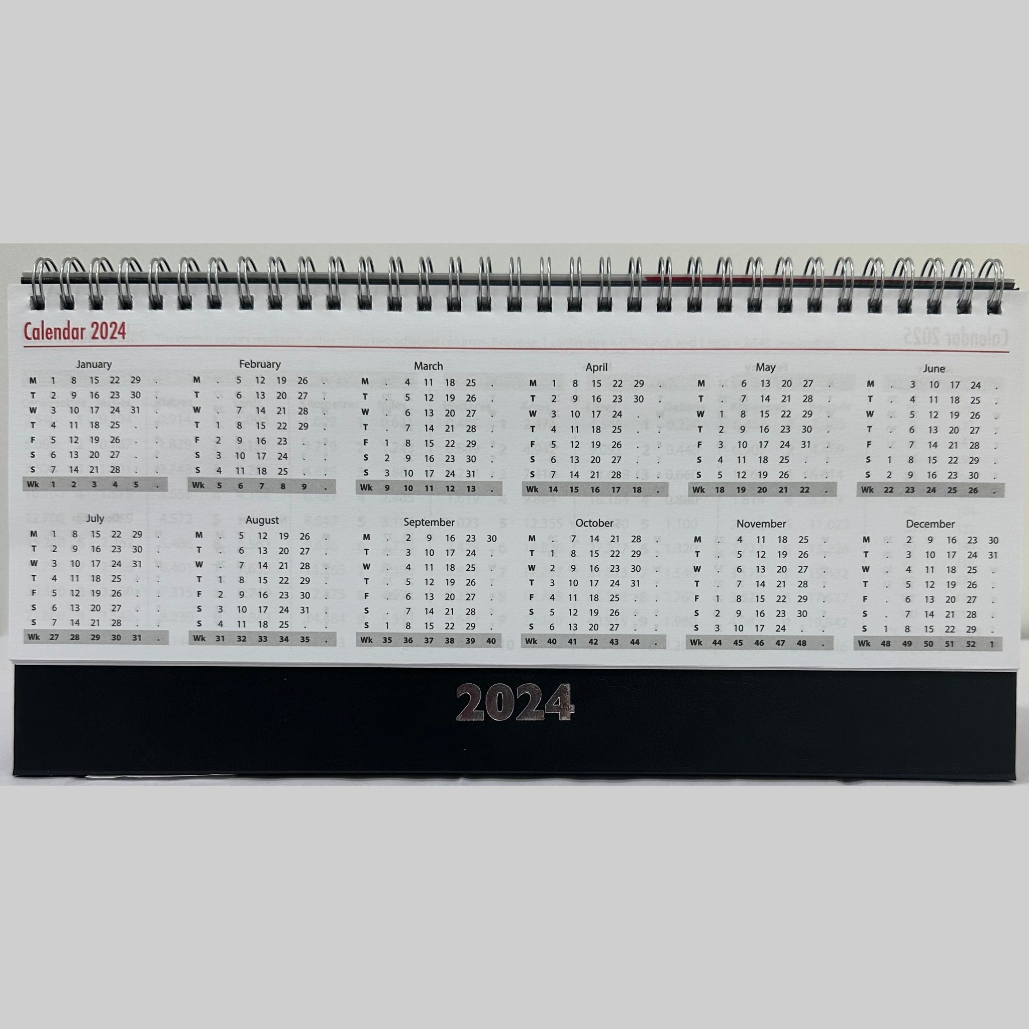 Beclen Harp 2024 WTV Desktop Planner/ Week To View Free Standing Wiro Office Home Top Planner Organiser