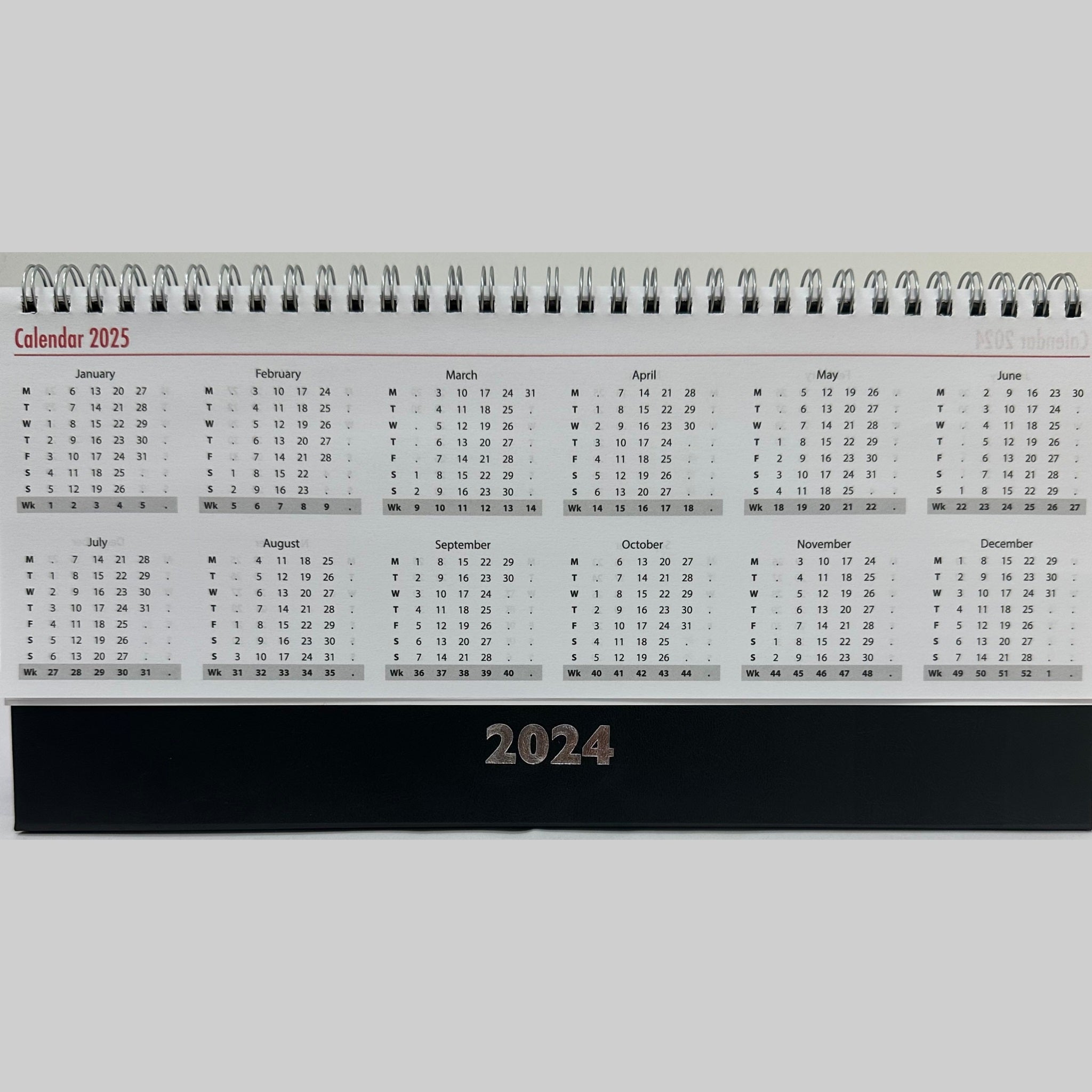 Beclen Harp 2024 WTV Desktop Planner/ Week To View Free Standing Wiro Office Home Top Planner Organiser