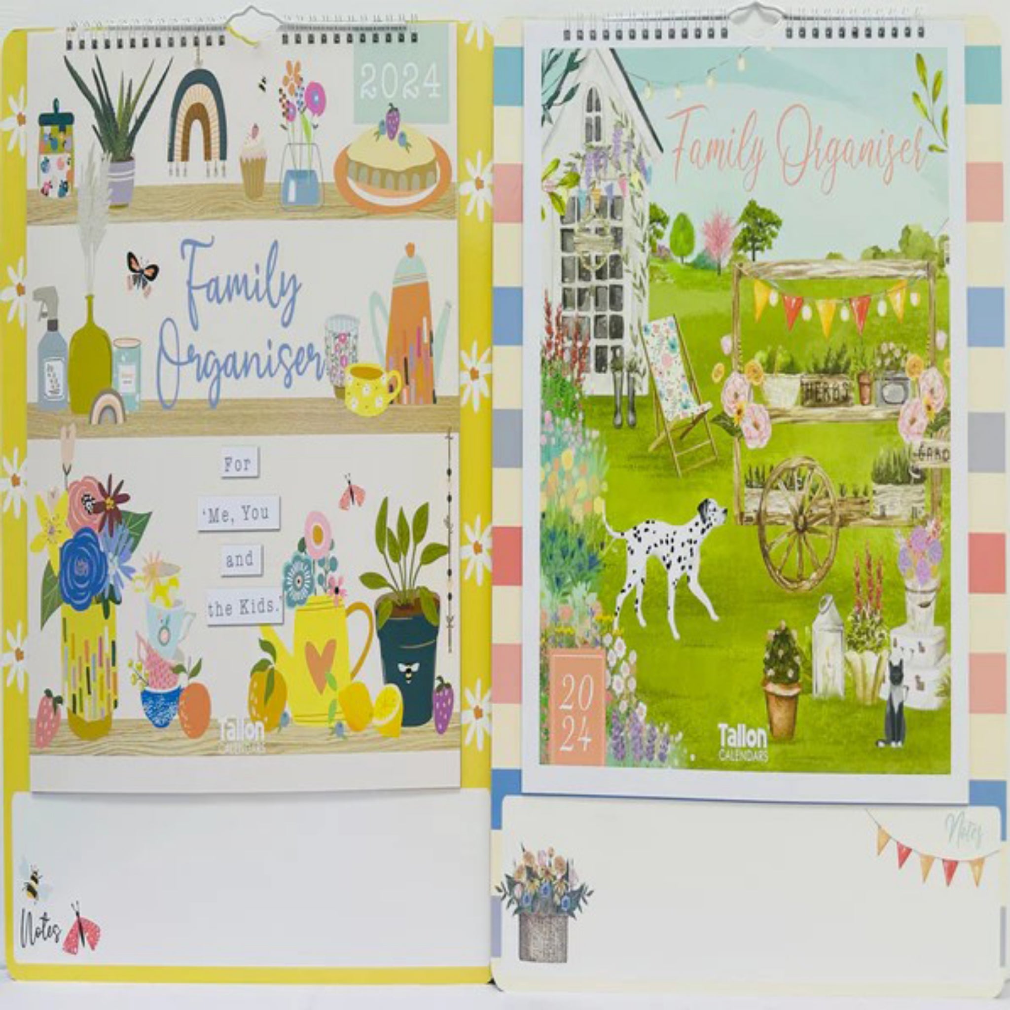 Beclen Harp 2024 MTV/ Month To View Family Organiser Planner For Me, You And The Kids / 3 Column Planner With Memo Board & Pen