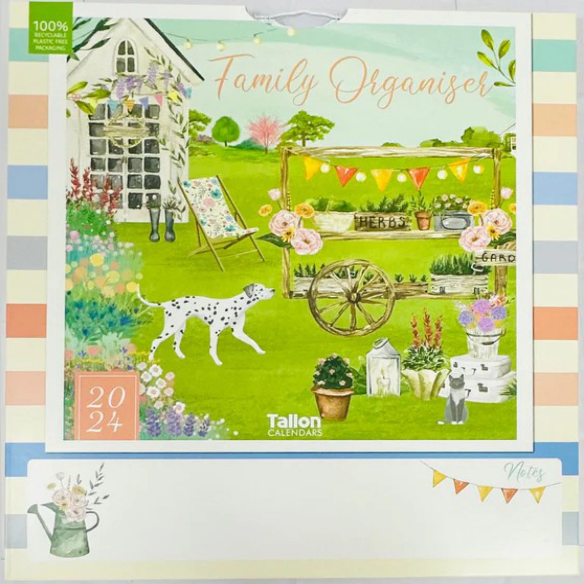 Beclen Harp 2024 MTV/ Month To View Family Organiser Planner For Me, You And The Kids / 3 Column Planner With Memo Board & Pen