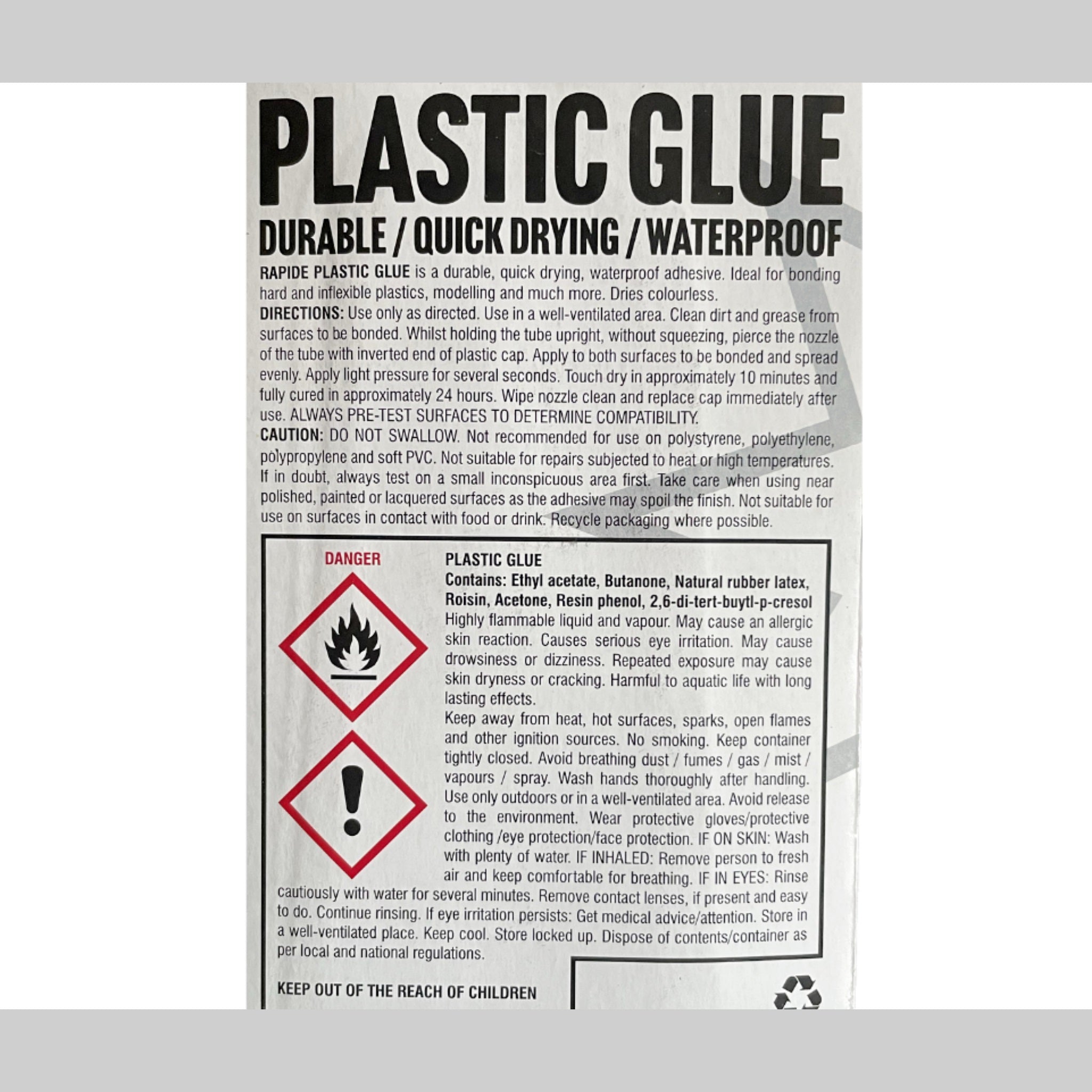 Beclen Harp Plastic Glue Adhesive Very Strong Durable Adhesive Fast Drying Water Proof Tube