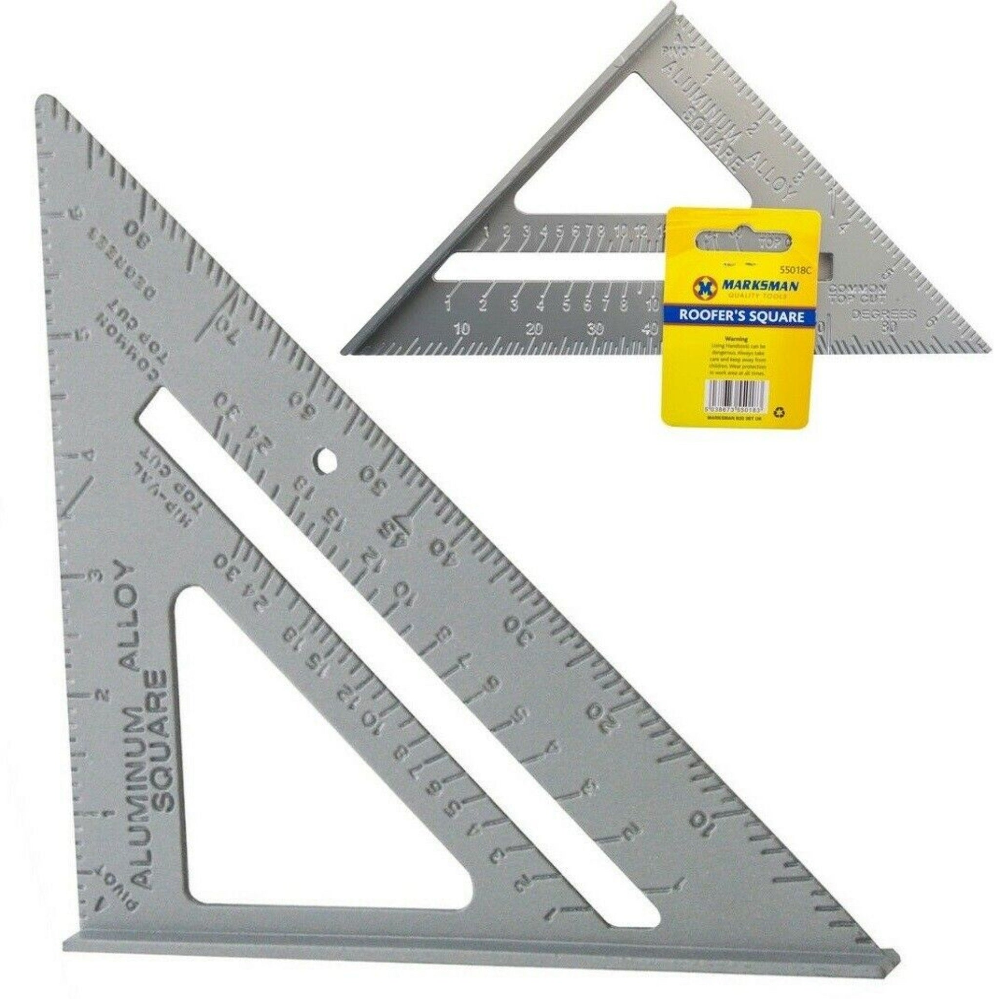Beclen Harp New 7" Aluminum Speed Square Roofing Rafter Triangle Angle Guide Carpenters Wood Working 7 Inch Alloy Tool