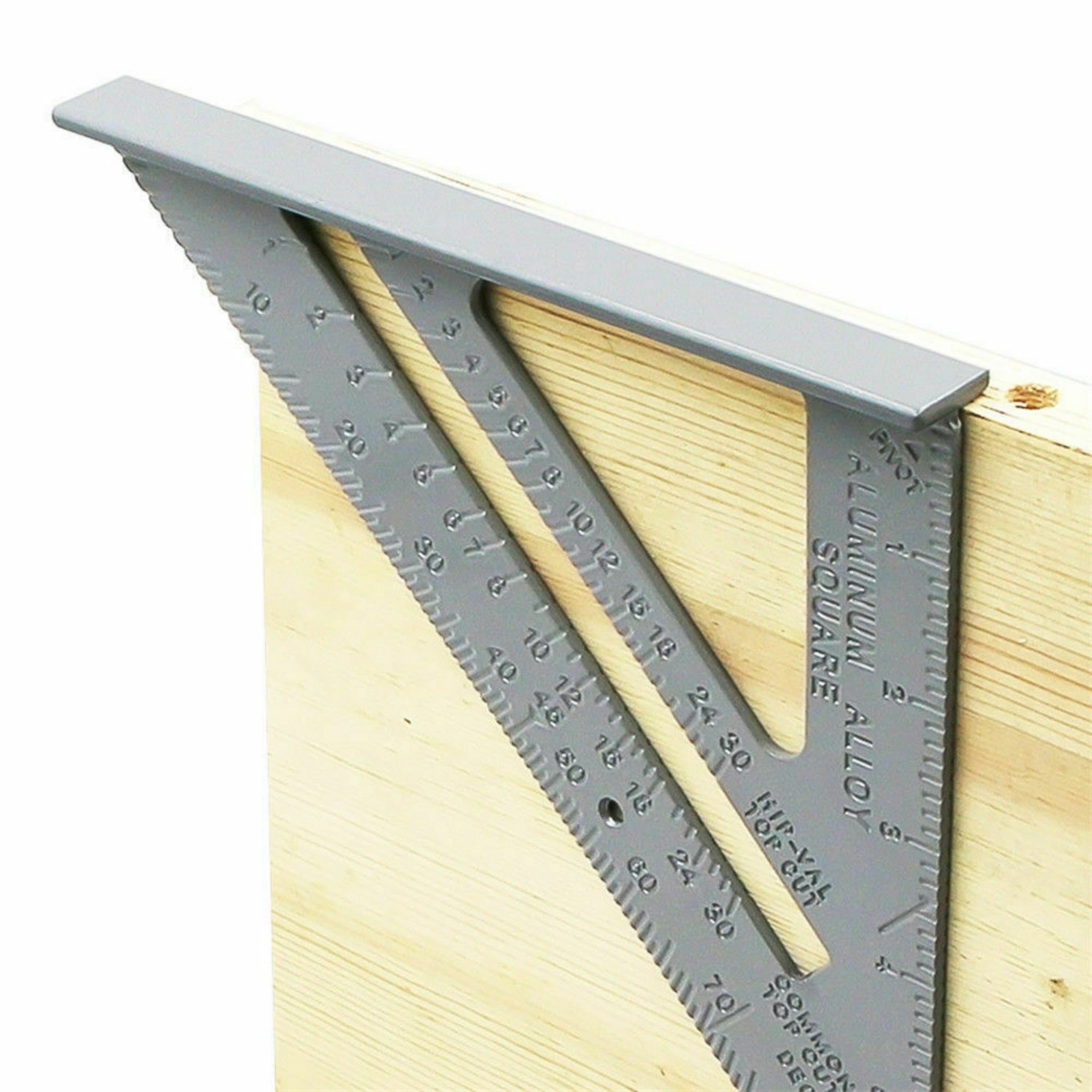 Beclen Harp New 7" Aluminum Speed Square Roofing Rafter Triangle Angle Guide Carpenters Wood Working 7 Inch Alloy Tool