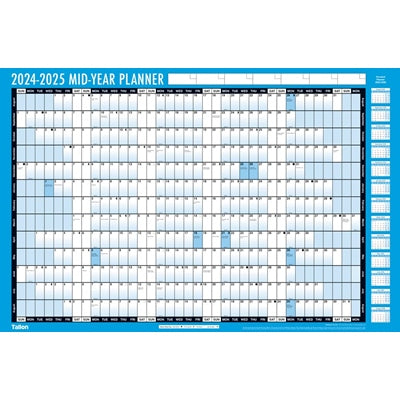 Beclen Harp A1 2023 - 2024 Academic Mid Year Student Wall Planner Calendar With Laminated Pen And Adhesive Dots/ Easy To View/ Organizer calendar Runs Aug To Aug