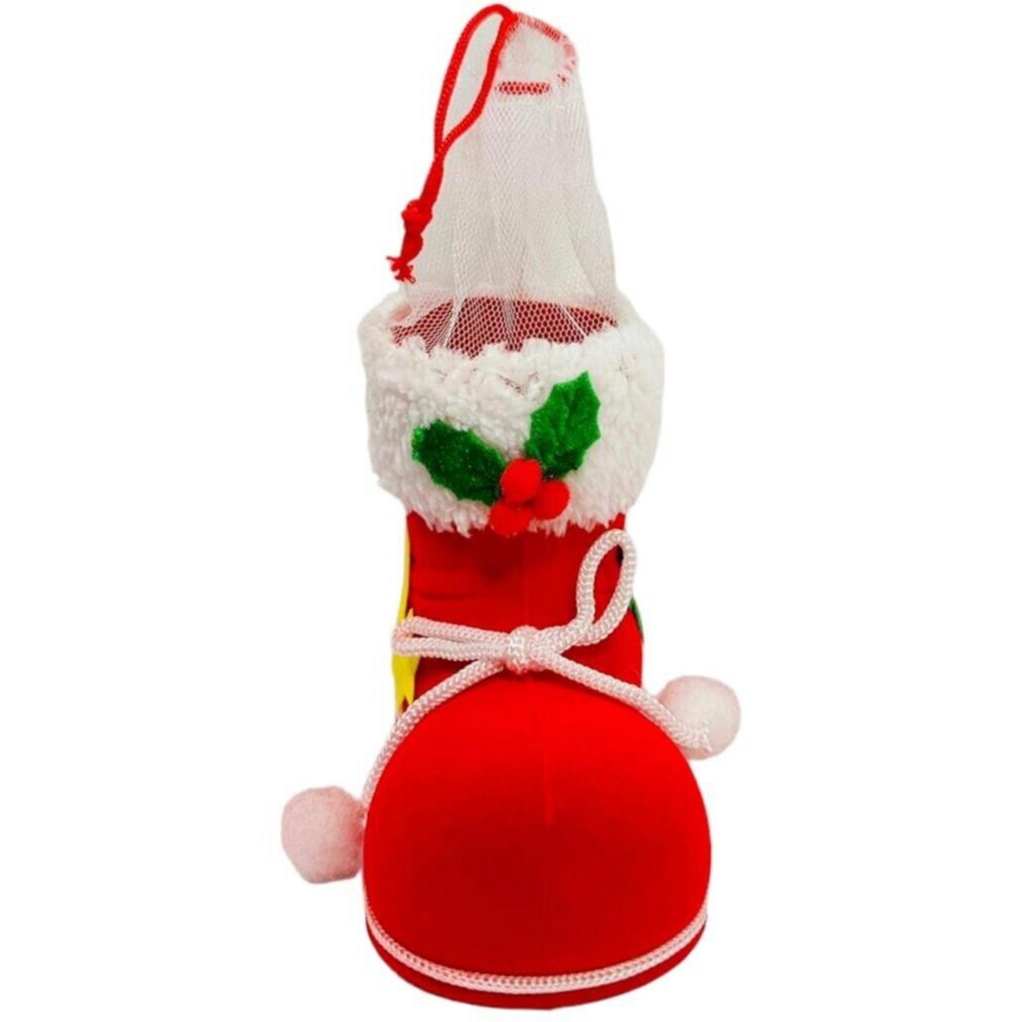 Beclen Harp 3Pc Christmas/Xmas Hanging Santa Claus Candy Boots/Shoes Present/Gift Basket-Perfect Christmas/Xmas Decoration Ornament And Door Decor