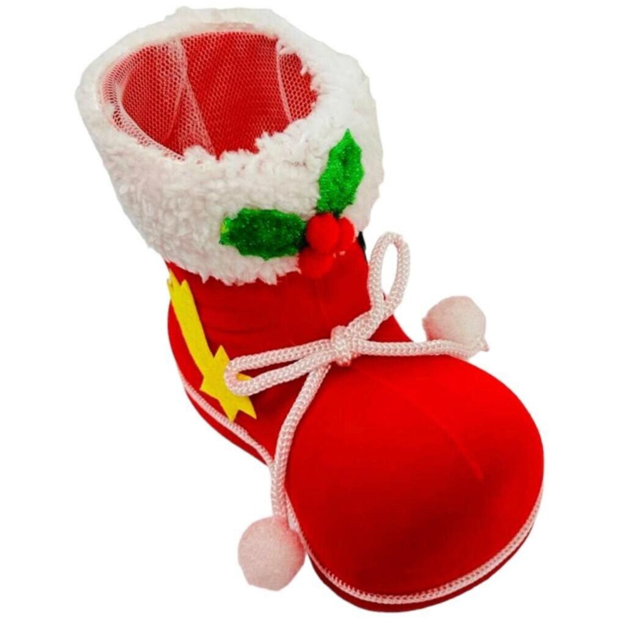 Beclen Harp 3Pc Christmas/Xmas Hanging Santa Claus Candy Boots/Shoes Present/Gift Basket-Perfect Christmas/Xmas Decoration Ornament And Door Decor