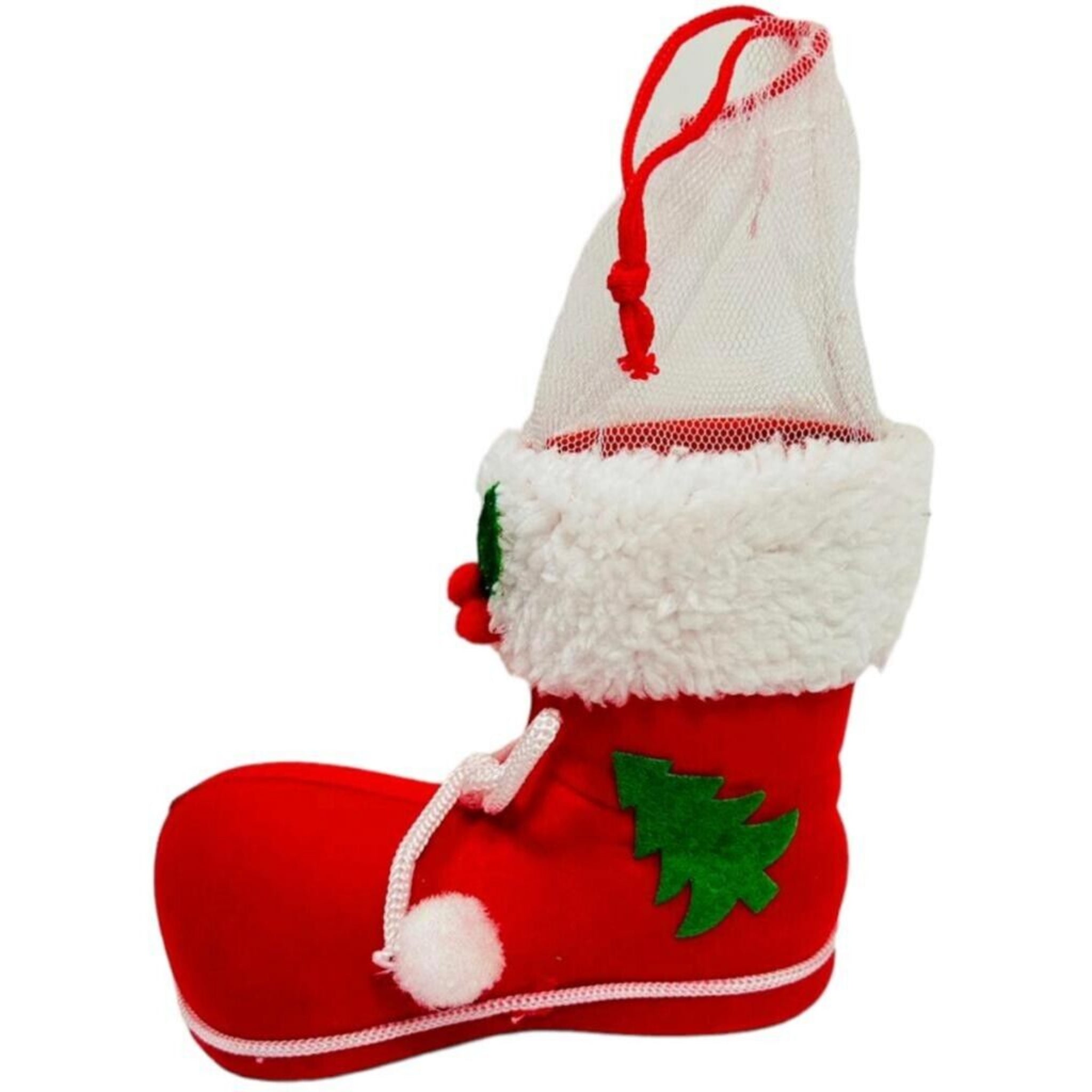 Beclen Harp 3Pc Christmas/Xmas Hanging Santa Claus Candy Boots/Shoes Present/Gift Basket-Perfect Christmas/Xmas Decoration Ornament And Door Decor