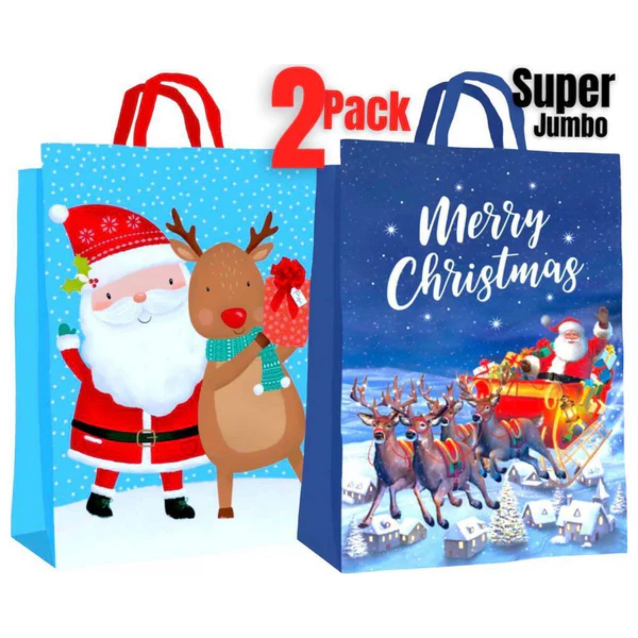 Beclen Harp 2 Jumbo/X Large Luxury Christmas/Xmas Non Woven Vintage Santa Sack/Gift Bag Size 68cmX48cm