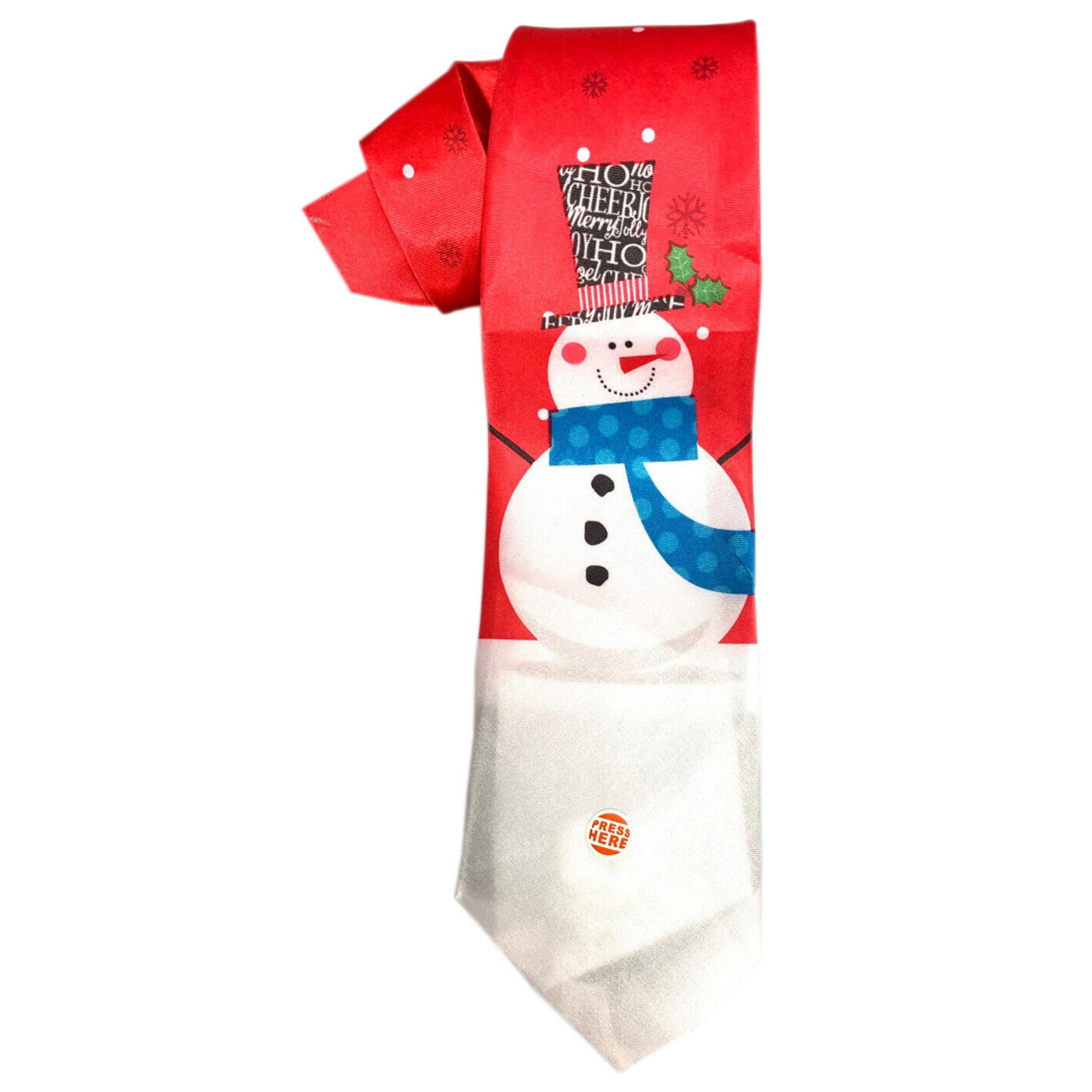 Beclen Harp Christmas/Xmas Musical(Jingle Bell) Novalty Character(Santa Claus/Snowman) Men's Fancy Dress Tie-Perfect Christmas Party Secret Fun Gift