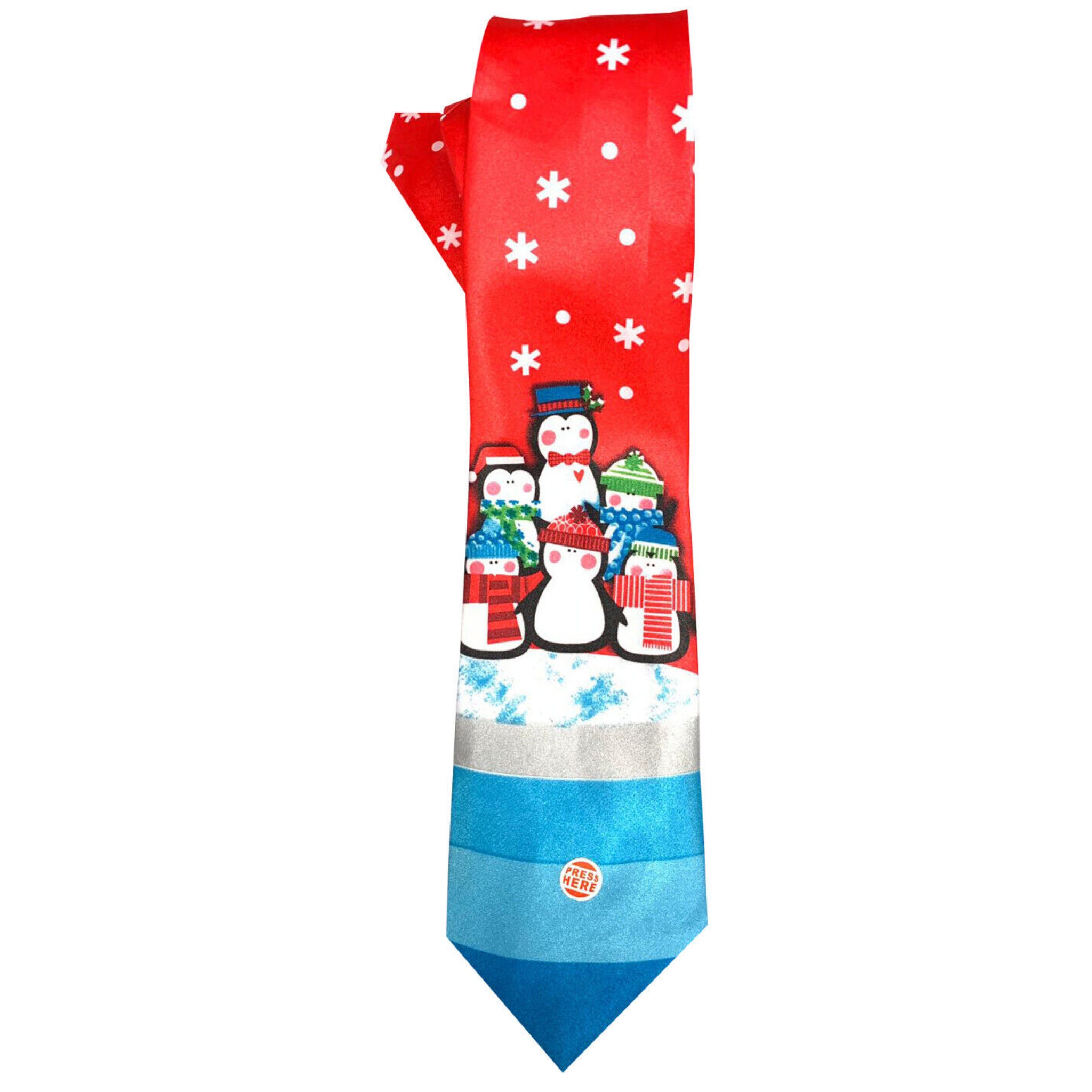 Beclen Harp Christmas/Xmas Musical(Jingle Bell) Novalty Character(Santa Claus/Snowman) Men's Fancy Dress Tie-Perfect Christmas Party Secret Fun Gift