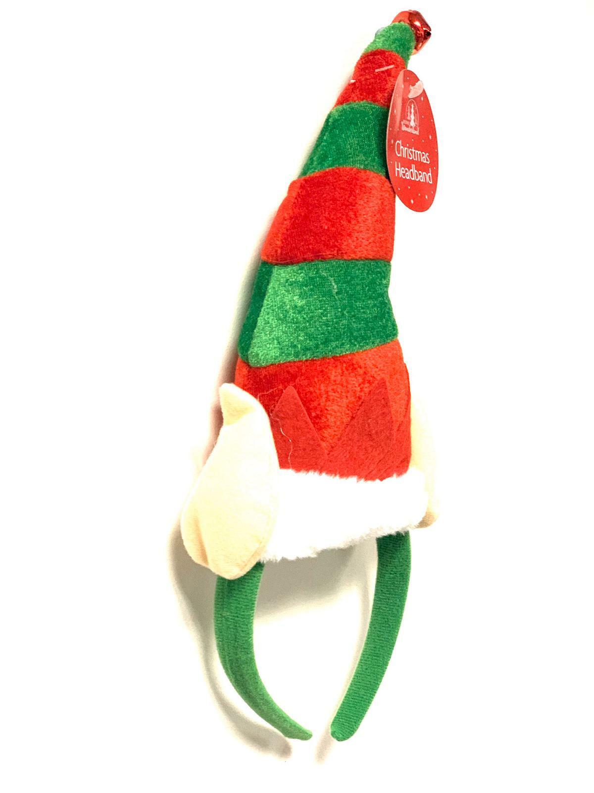 Beclen Harp Luxury Christmas/Xmas Cute Mini Elf Red/Green Hat/Headband With Jingle Bells Fancy Dress Costume Party Accessory