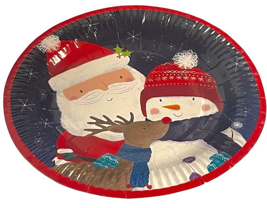 Beclen Harp Luxury Christmas/Xmas Character Fun Festive Paper Tableware/Dinnerware Plates/Glass/Napkin/Tissue Party Essentials