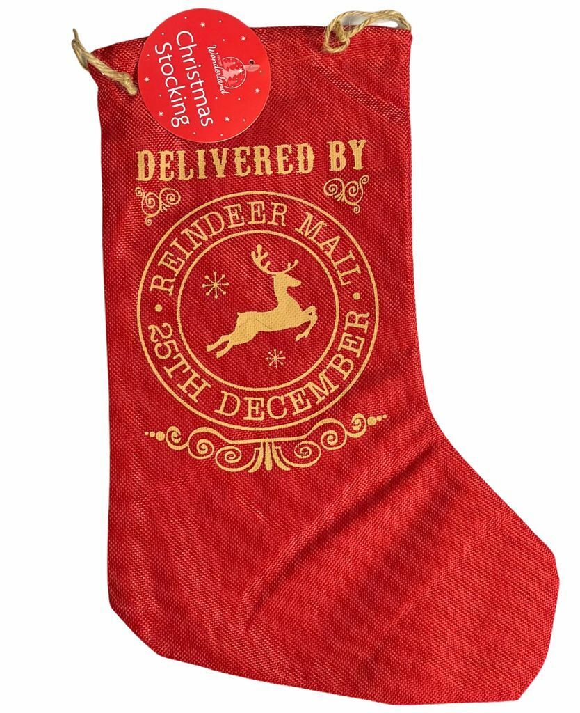 Beclen Harp Luxury Christmas/Xmas Personalized Deluxe Felt Embroidered Super Soft And Thick Stocking Sock For Party Decoration