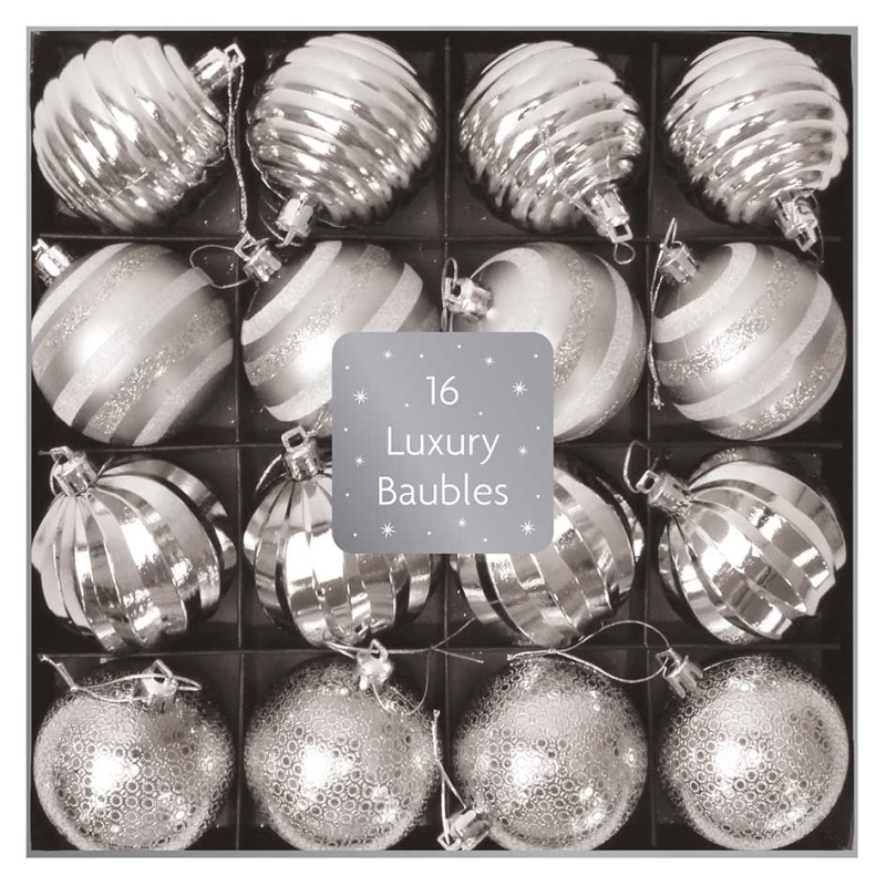 Beclen Harp 16 Luxury Christmas/Xmas Personalized Tree Balls Baubles Glitter/Sparkle Hanging Party Ornament Decor Size 6cm