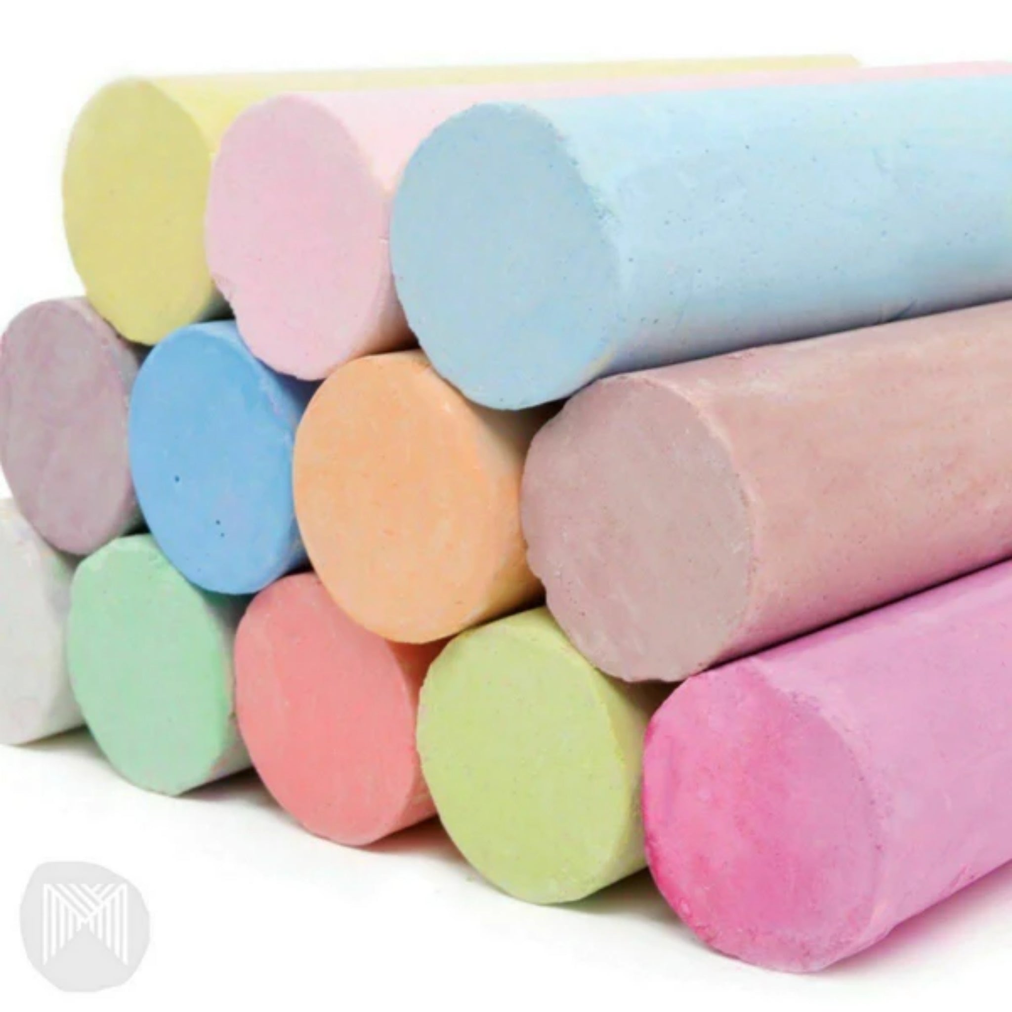 Beclen Harp 12 Coloured Chalk Sticks Blackboard Playground Pub Art Craft Kids