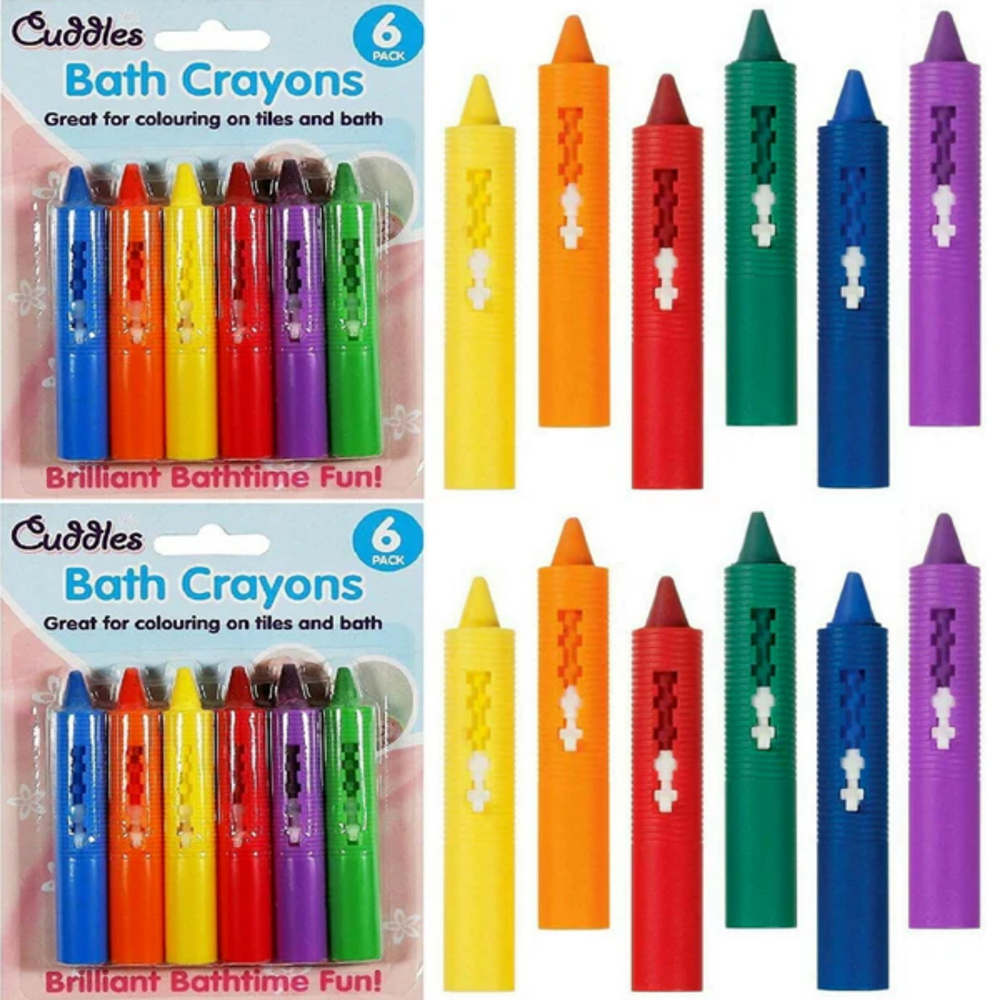Beclen Harp 12 X KIDS BABY WASHABLE BATH CRAYONS NON TOXIC WIPEABLE DRAWINGS FUN TOY PENS