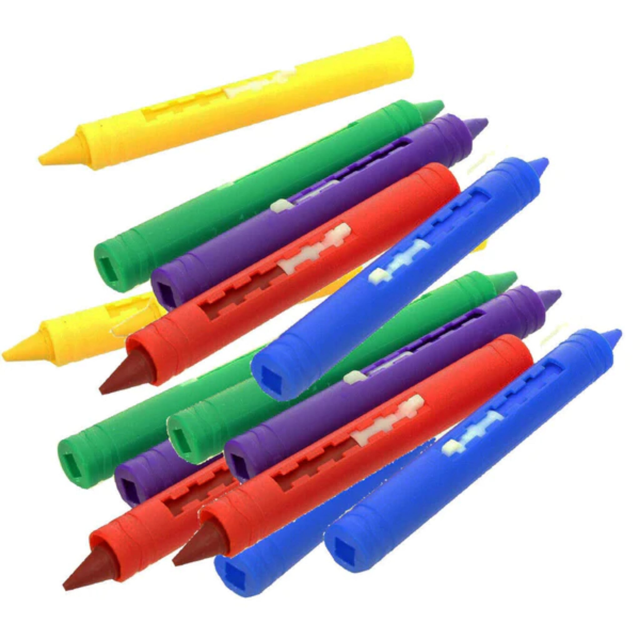 Beclen Harp 12 X KIDS BABY WASHABLE BATH CRAYONS NON TOXIC WIPEABLE DRAWINGS FUN TOY PENS