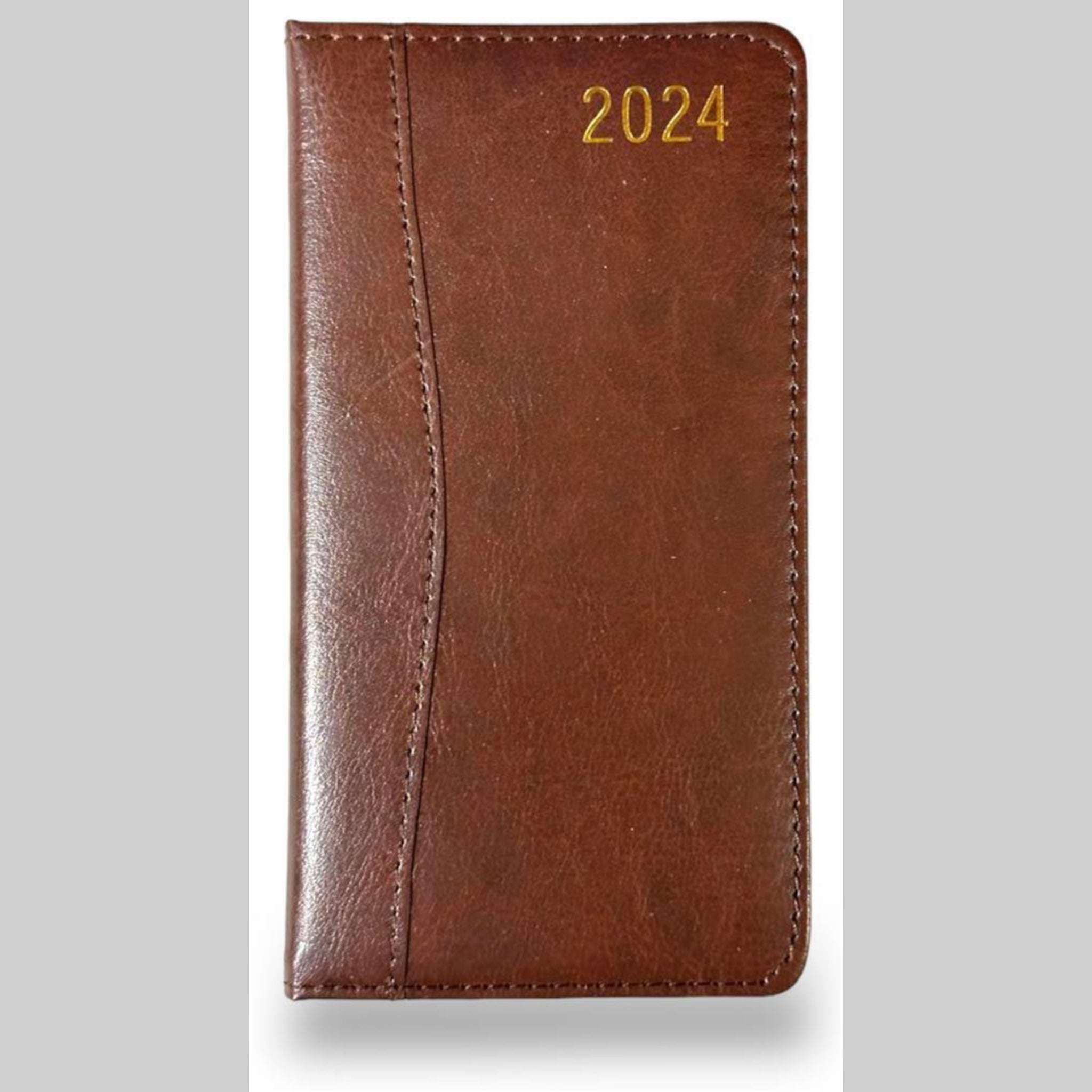 Beclen Harp 2024 Slim Week To View/WTV D-Range Executive Luxury Personalized Diary With Soft Leather Cover