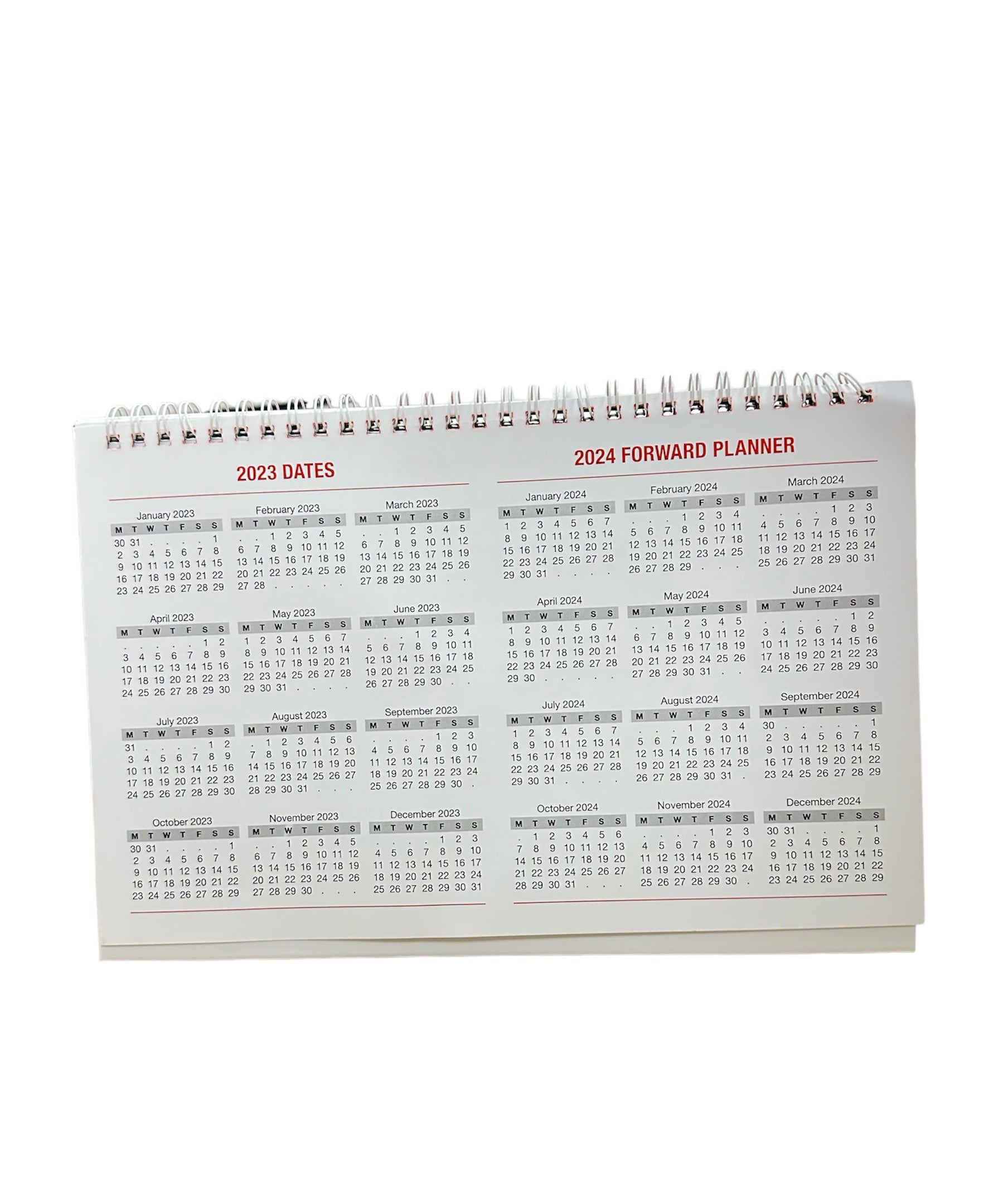 Beclen Harp Desktop Monthly Planner/ Month to View Free standing Flip Wire Bound Calendar 2023