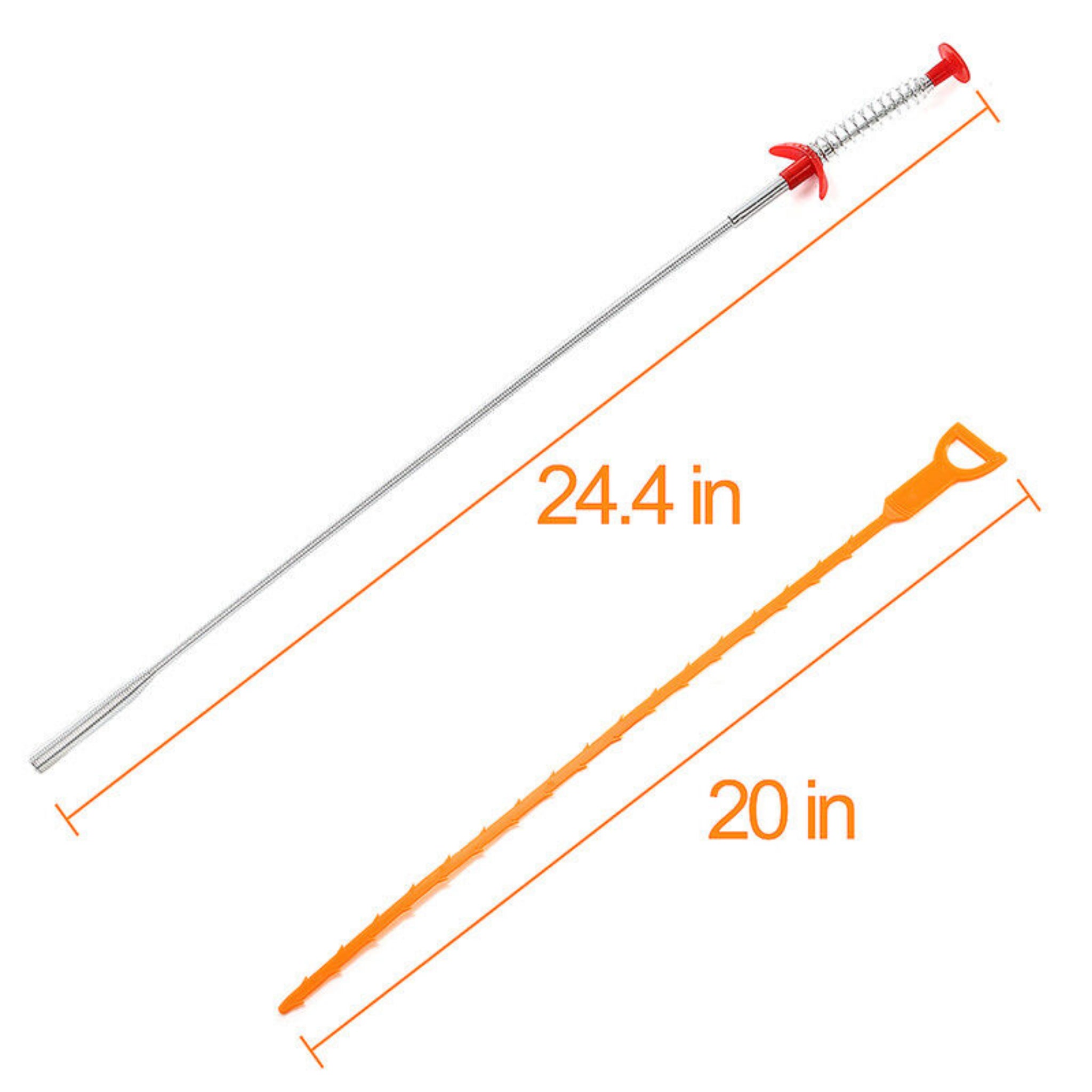 Beclen Harp 5pc Drain Clog Snake Cleaner/Unblocker/Hair Remover-Perfect Cleaning Tools Kit To Free Clogged Pipes Including Kitchen Sink/Bathtub/Shower